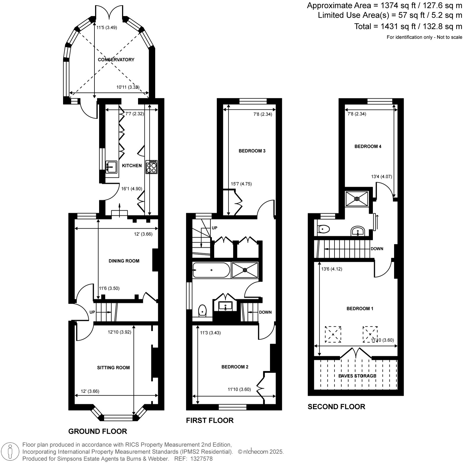 44, George Road, Godalming floorplan