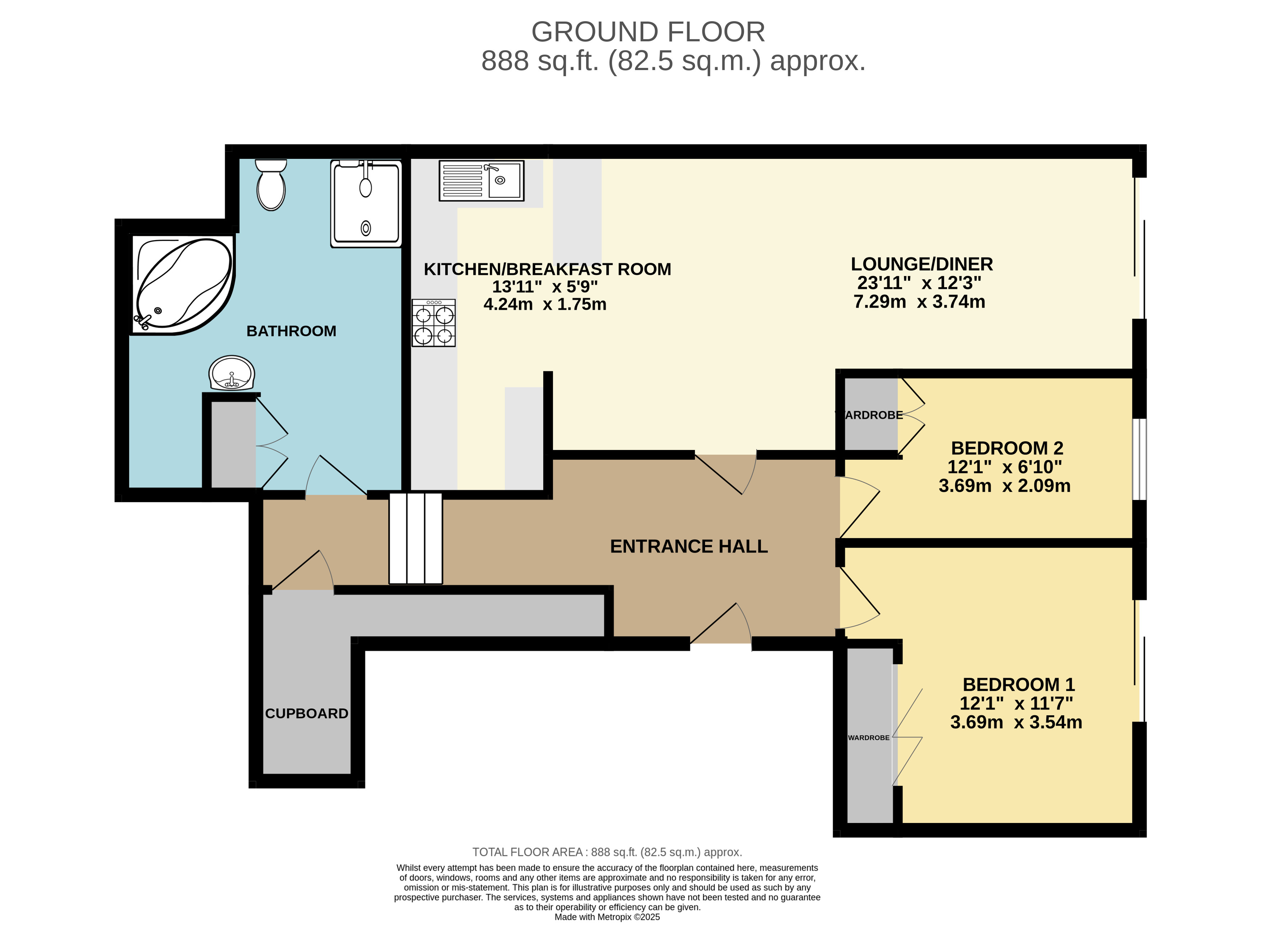 Flat 3,, Clifton Court, Braunton floorplan