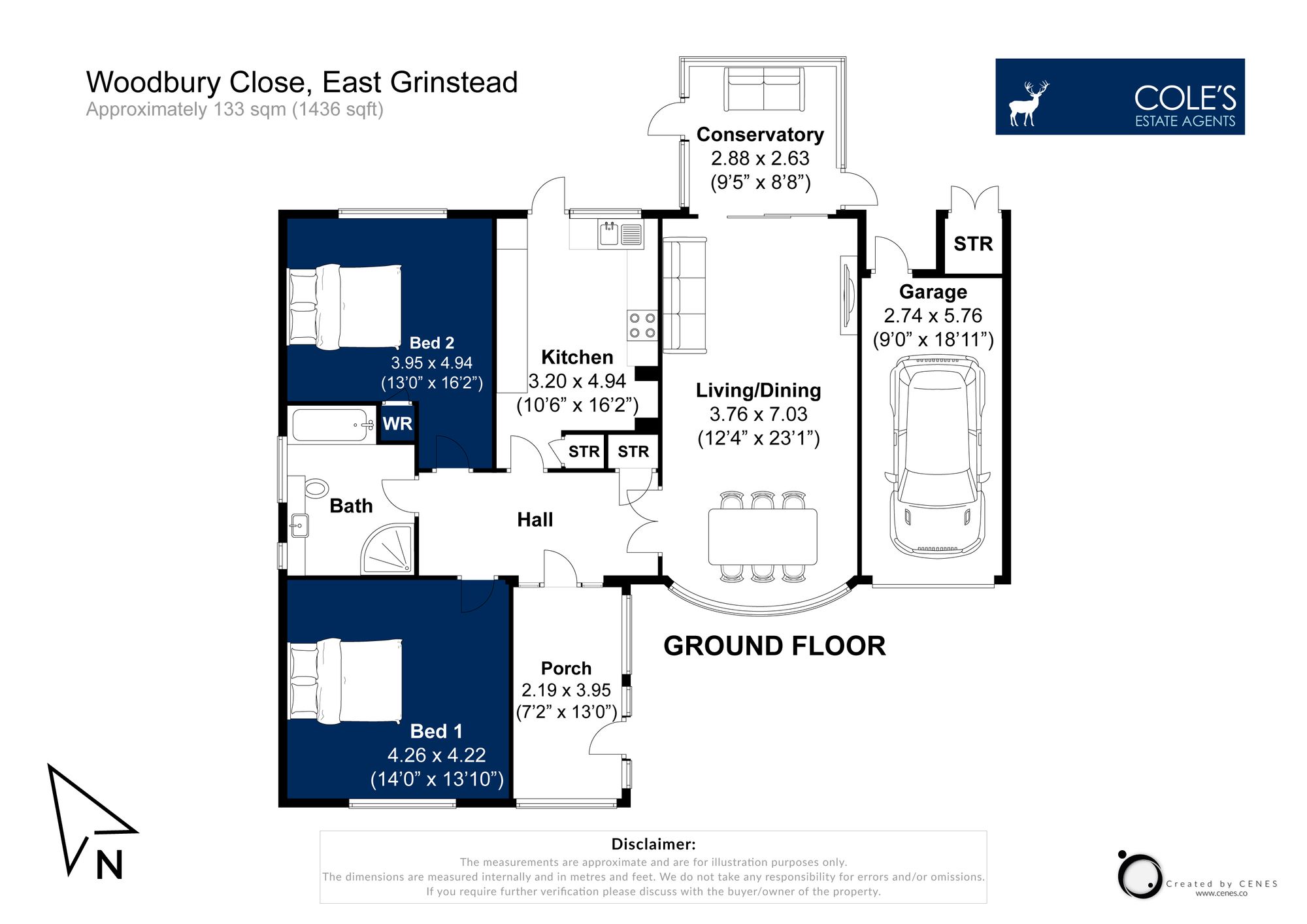 1 Woodbury Close, East Grinstead floorplan