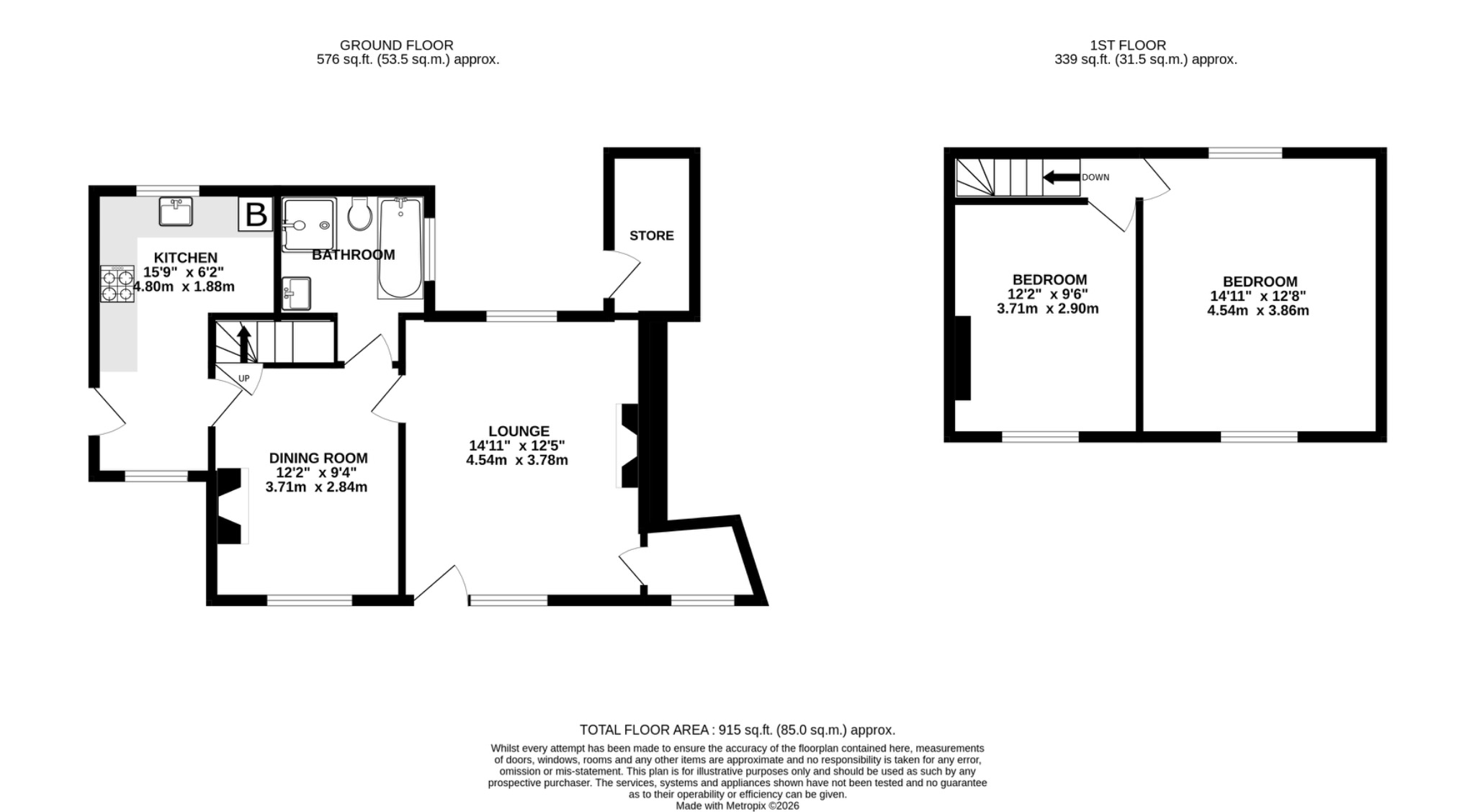 196 Kingsmead Road, Loudwater, Buckinghamshire floorplan