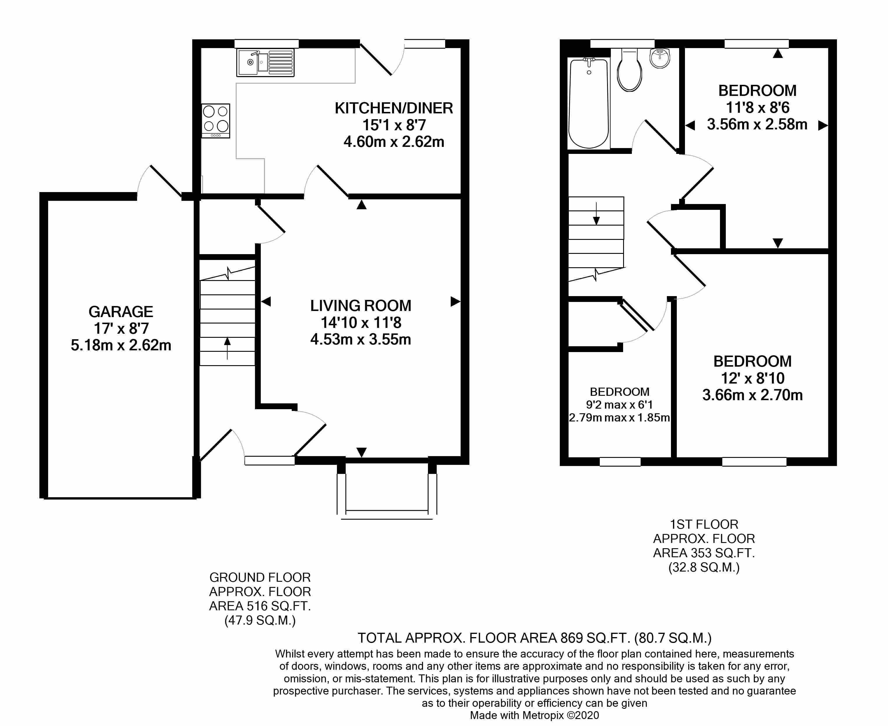 63, Sandringham Way, Camberley floorplan