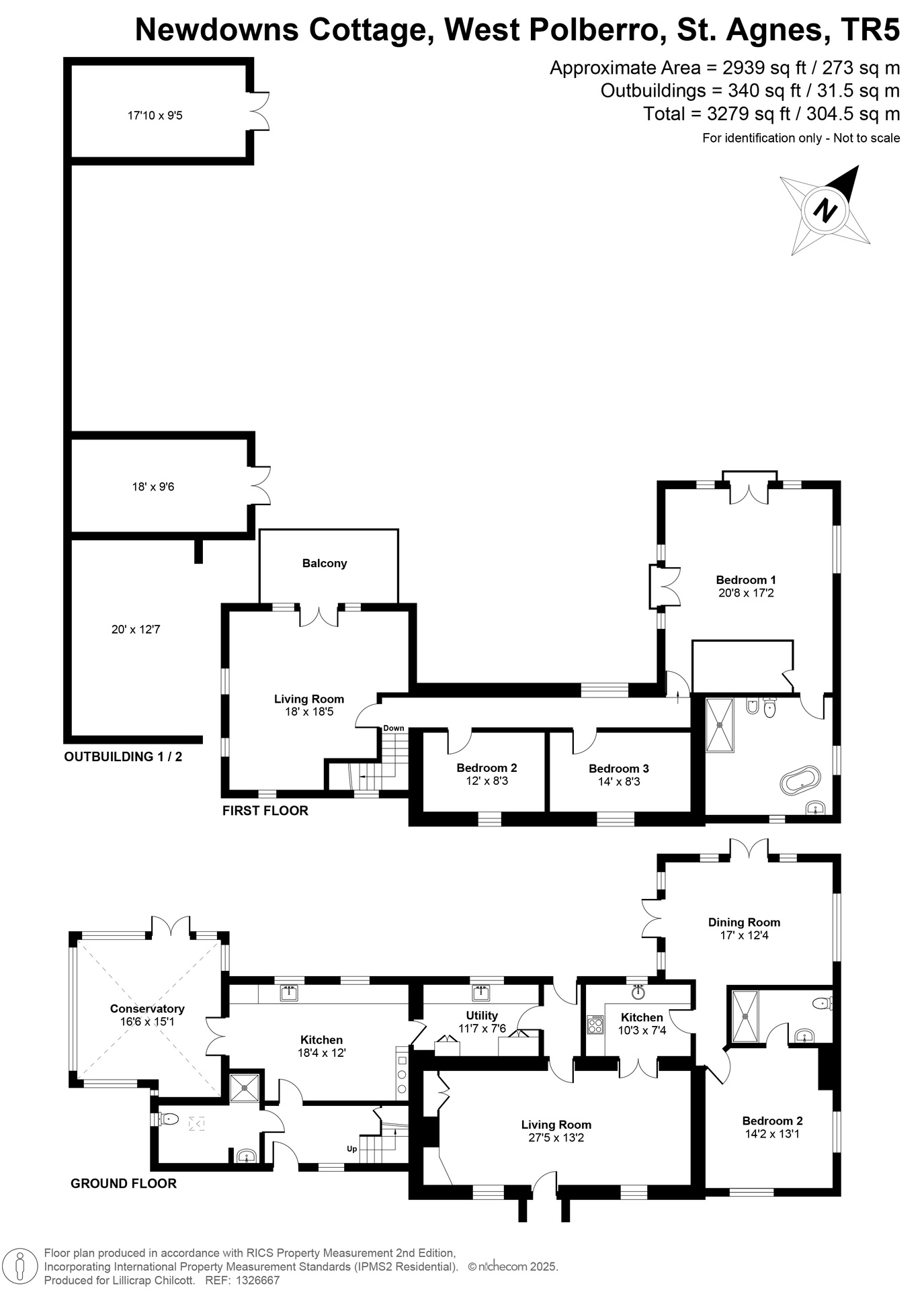 Newdowns Cottage, St. Agnes floorplan