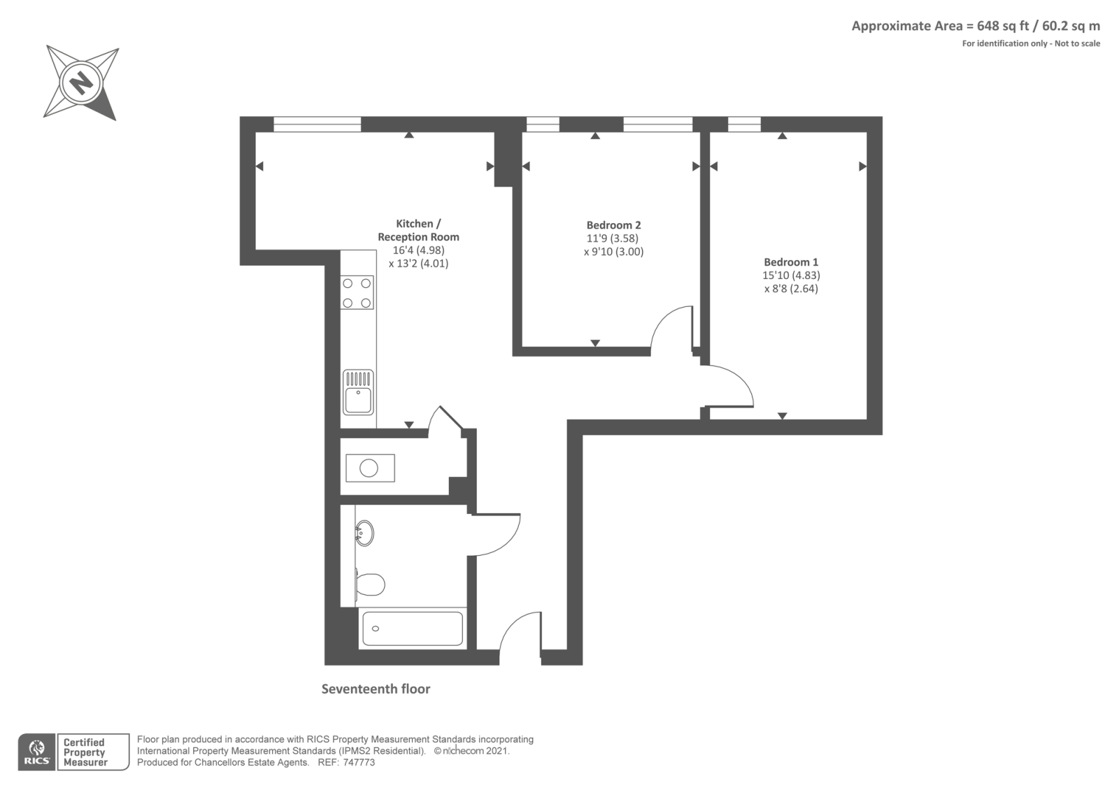 331, Winchester House, Bracknell floorplan
