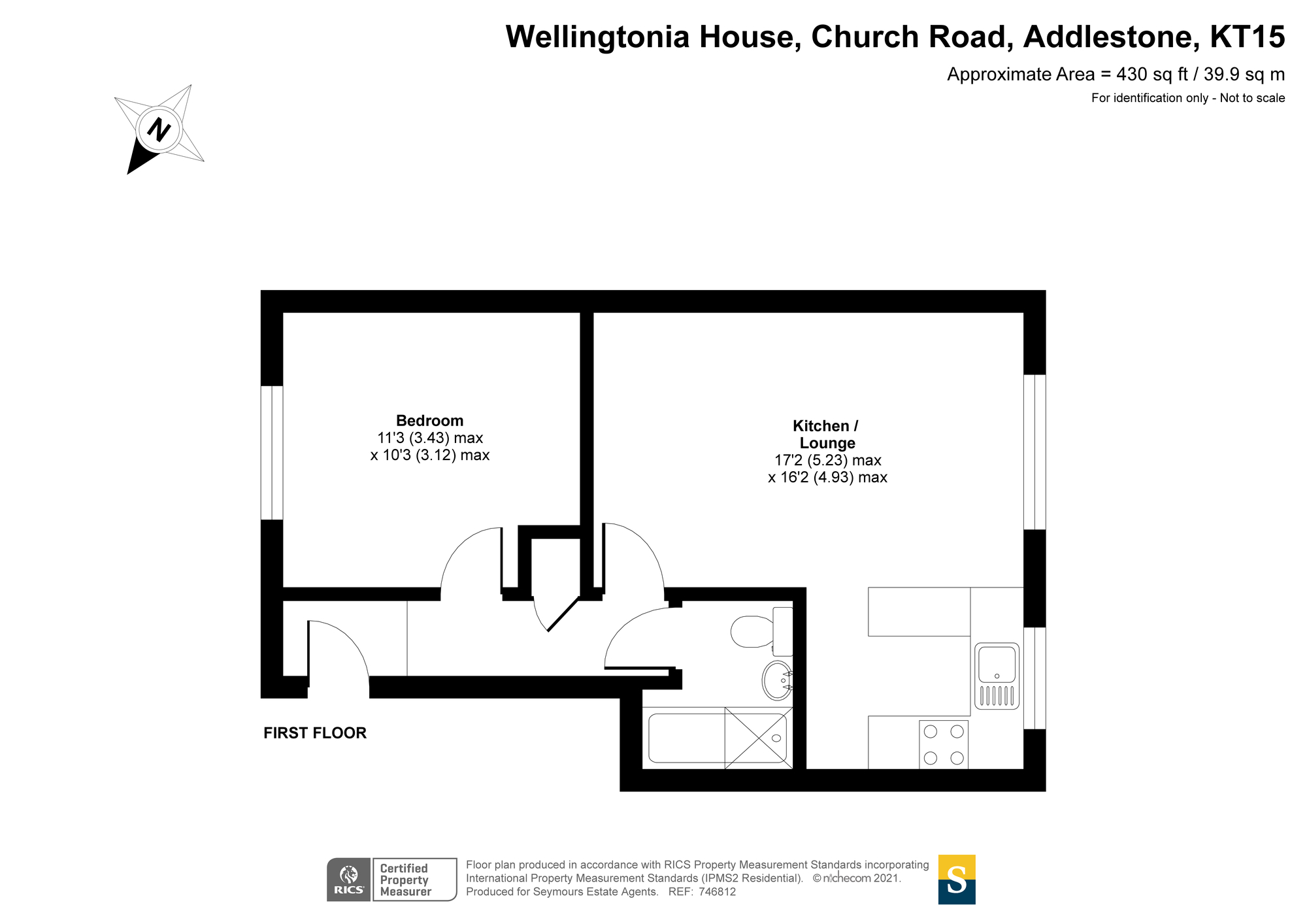 Flat 10,, Wellingtonia House, Addlestone floorplan