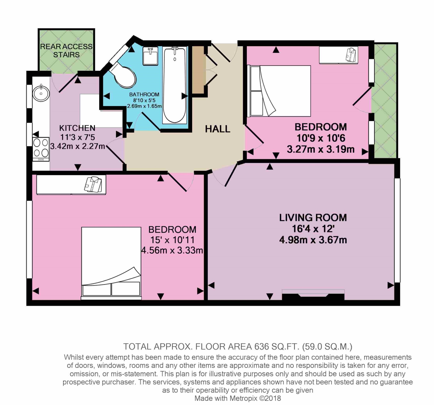 Flat 12a, Hilldown Court, London floorplan