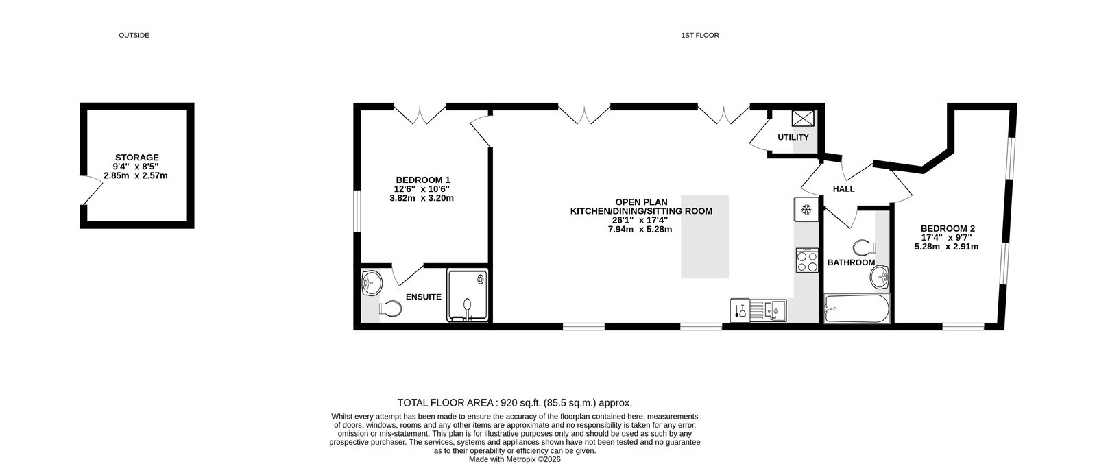Apartment 3, Wilsley House, Herefordshire floorplan