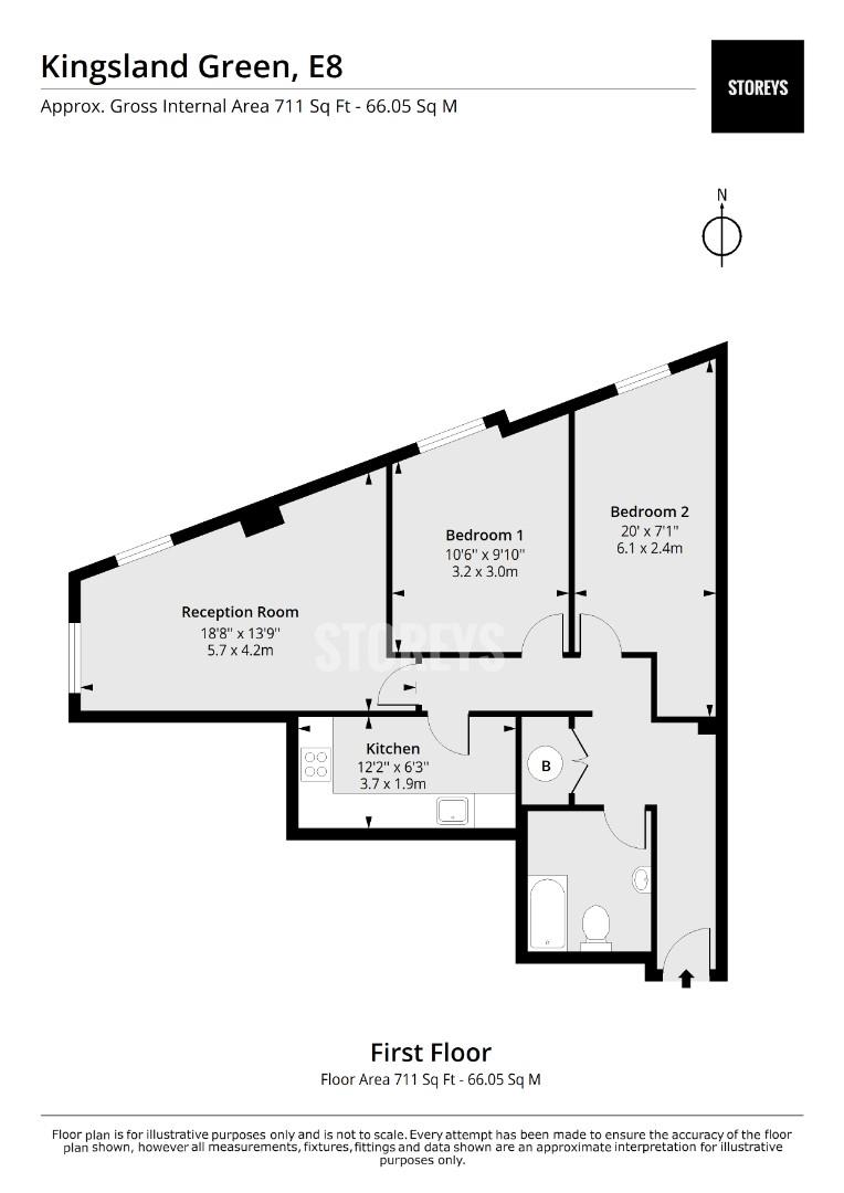 Flat 16, Kingsland Green, London floorplan