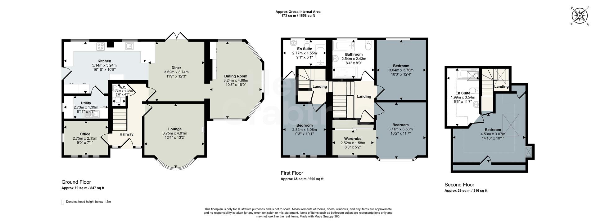 58, Bishops Walk, Cardiff floorplan