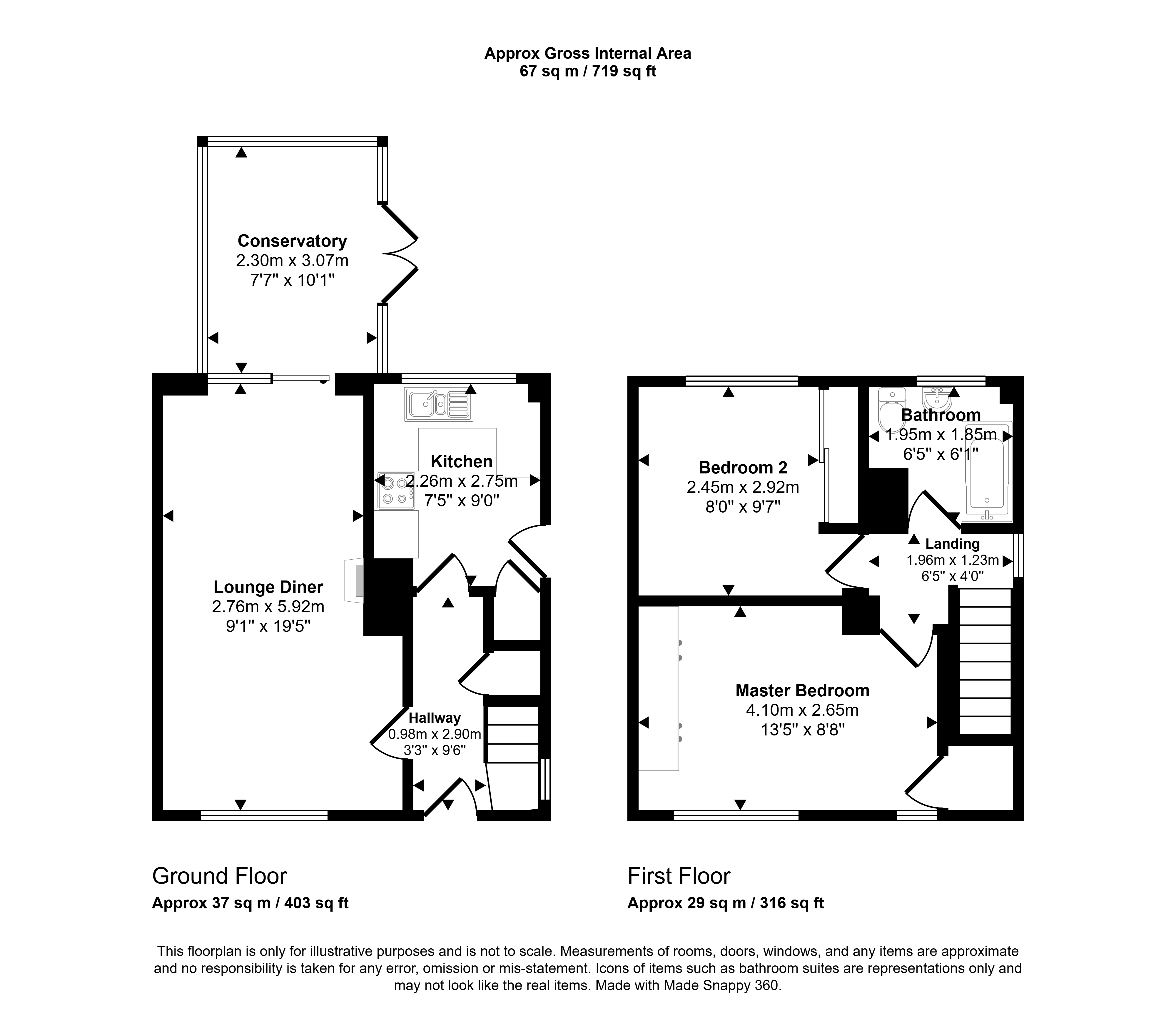 12, Derwent Close, Seaham floorplan