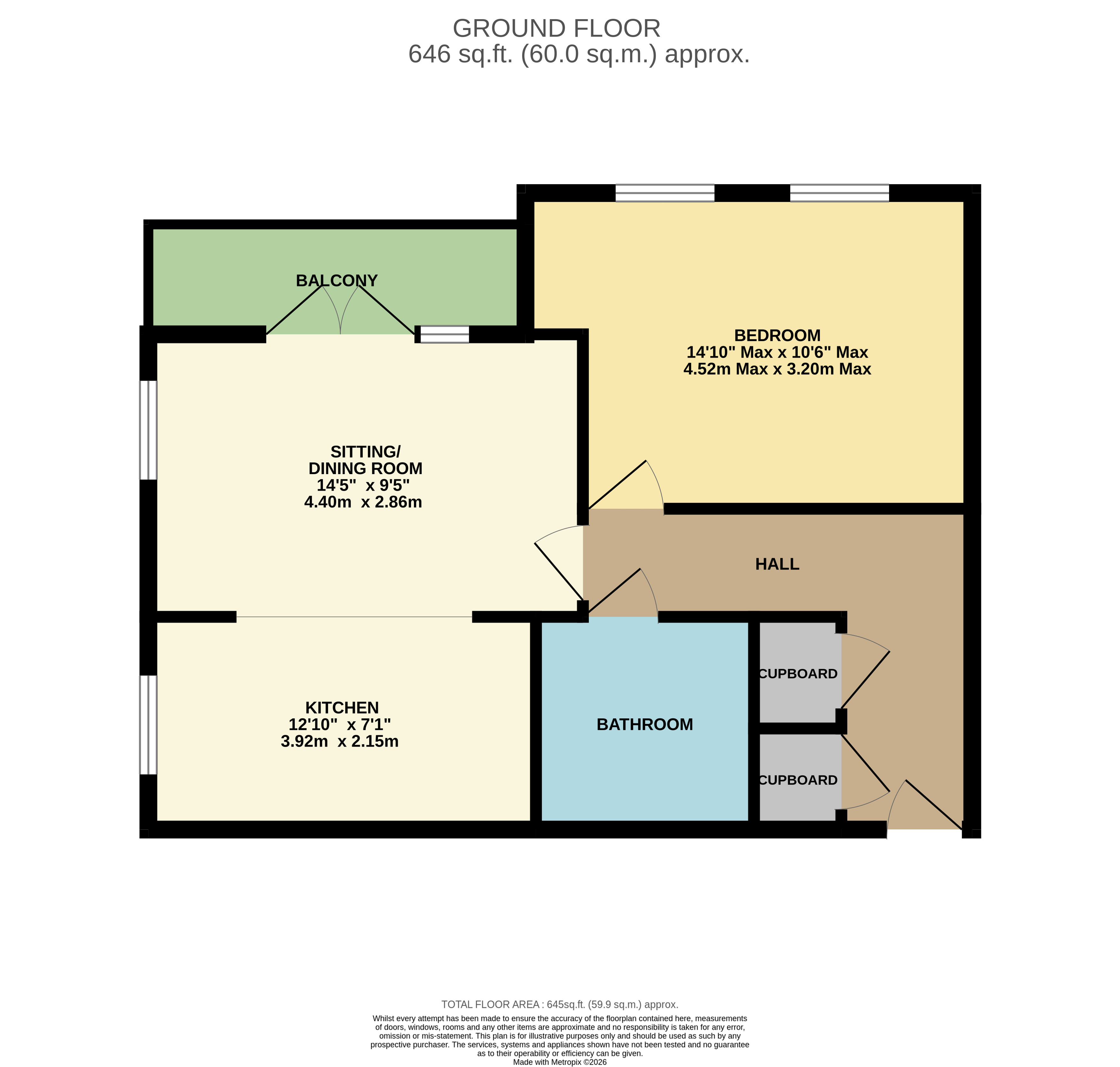 Flat 3, 22, Barrosa Way, Milton Keynes floorplan