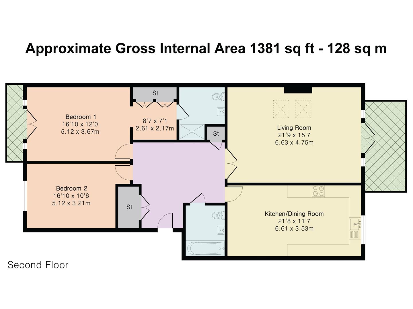 Flat 9, Sylvan Heights, 141 London Road, St. Albans floorplan