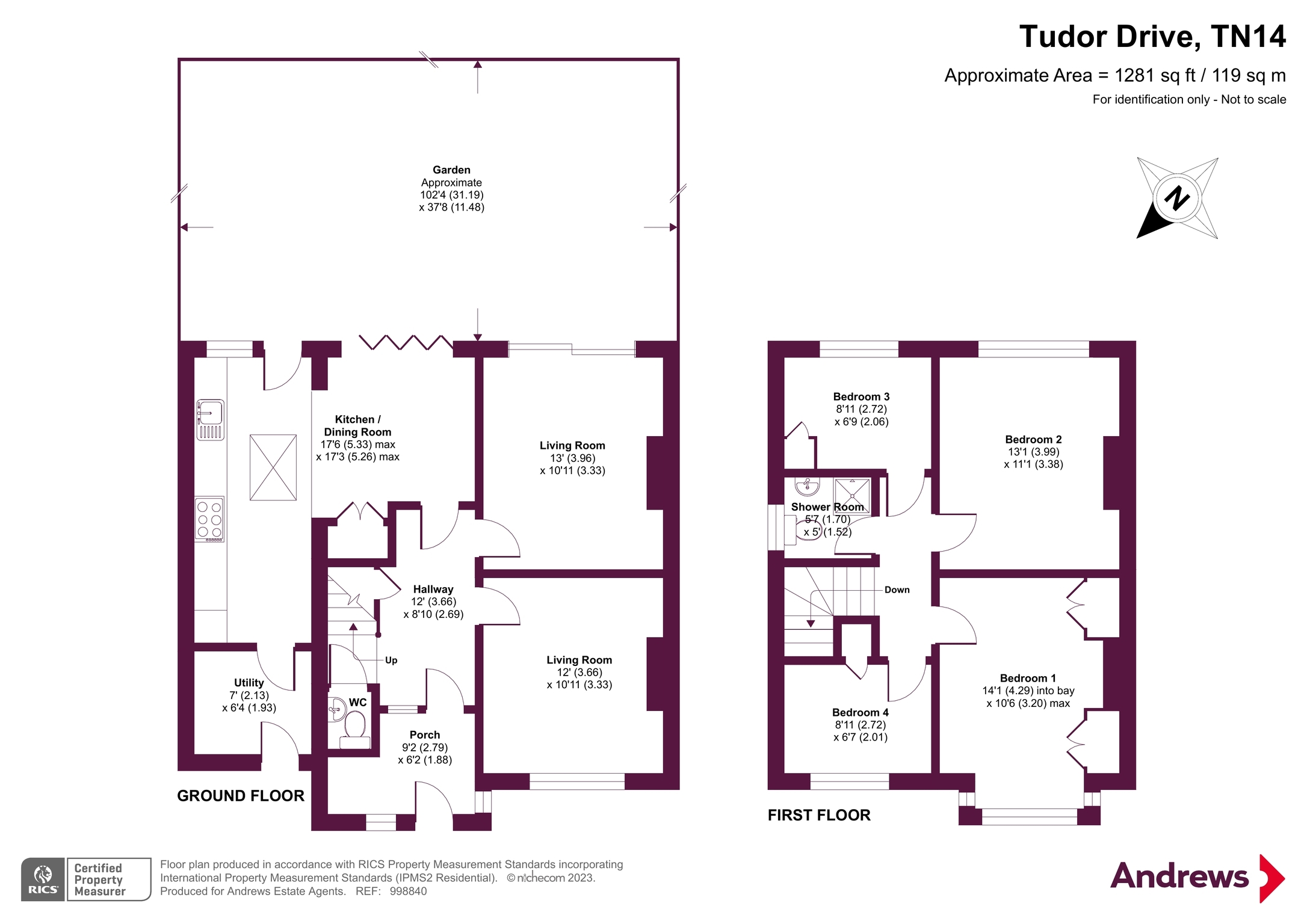 Tudor Drive, Otford, Sevenoaks TN14, 4 bedroom semidetached house for