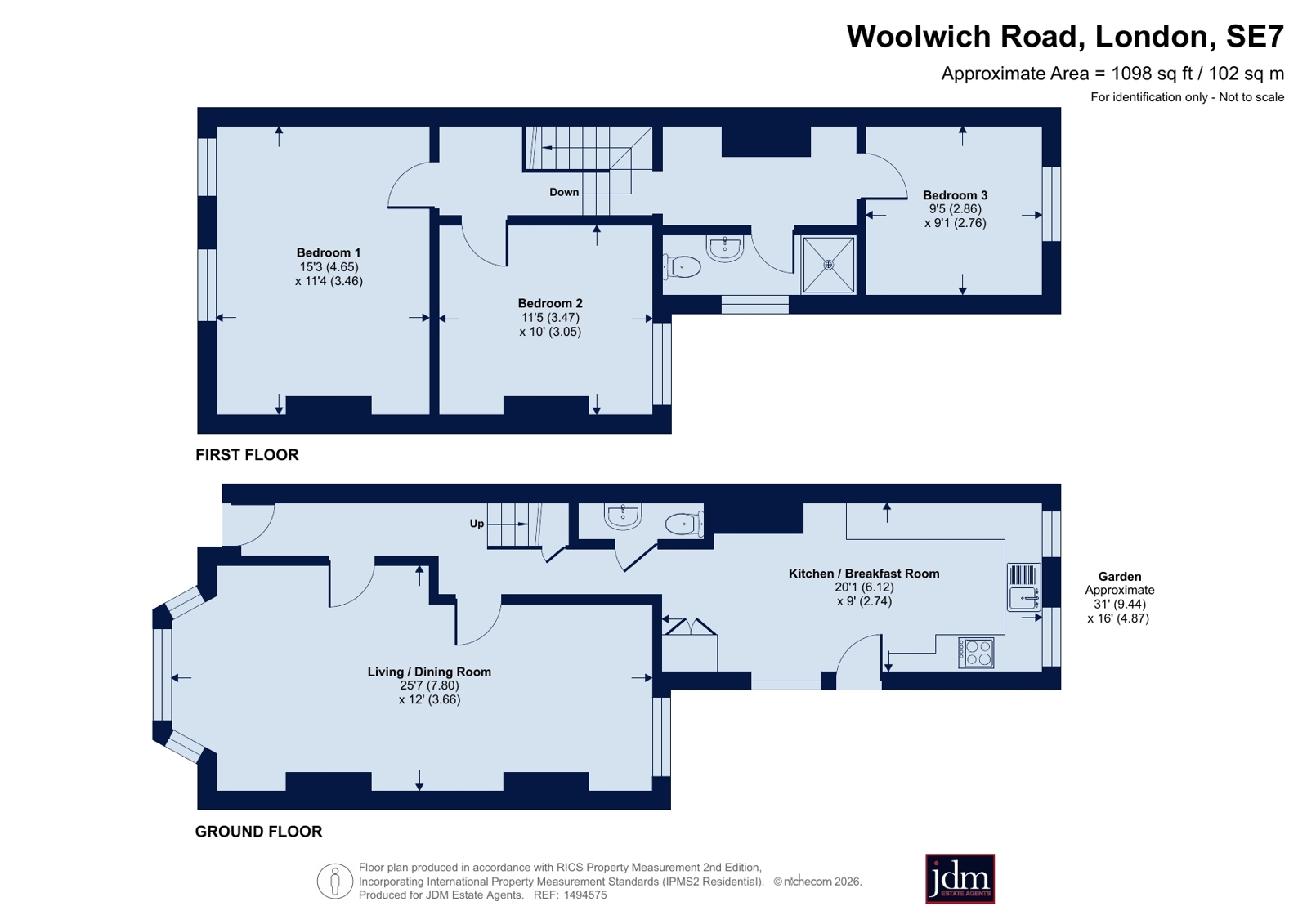 162, Woolwich Road, London floorplan