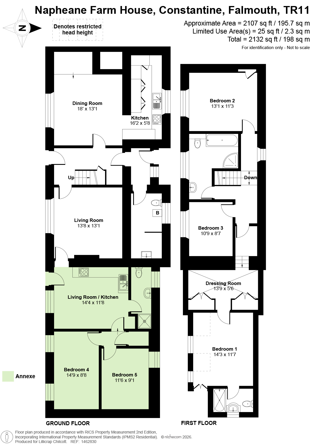 Napheane Farm House, Falmouth floorplan