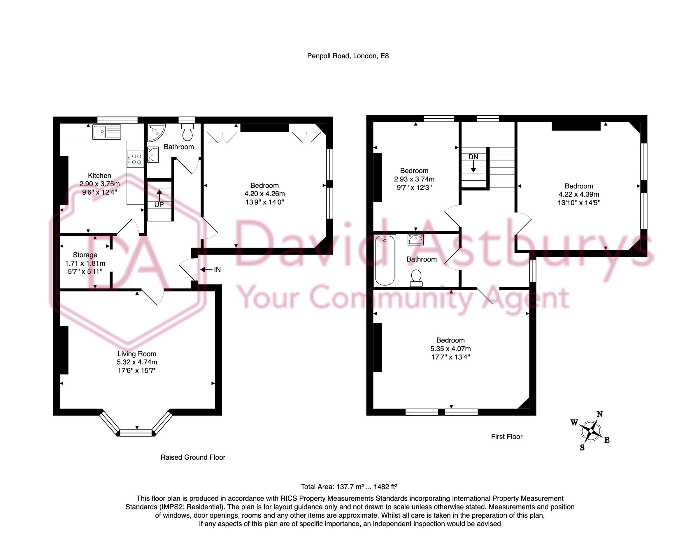 1, Penpoll Road, London floorplan