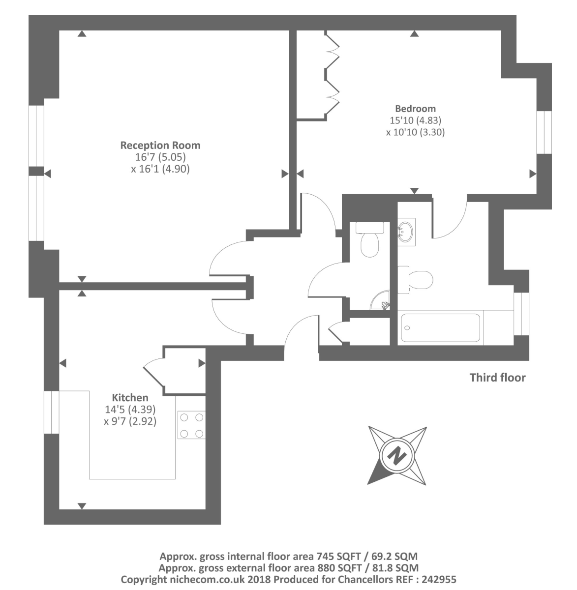 1 Bedrooms Flat to rent in Heathview Court, Golders Green NW11