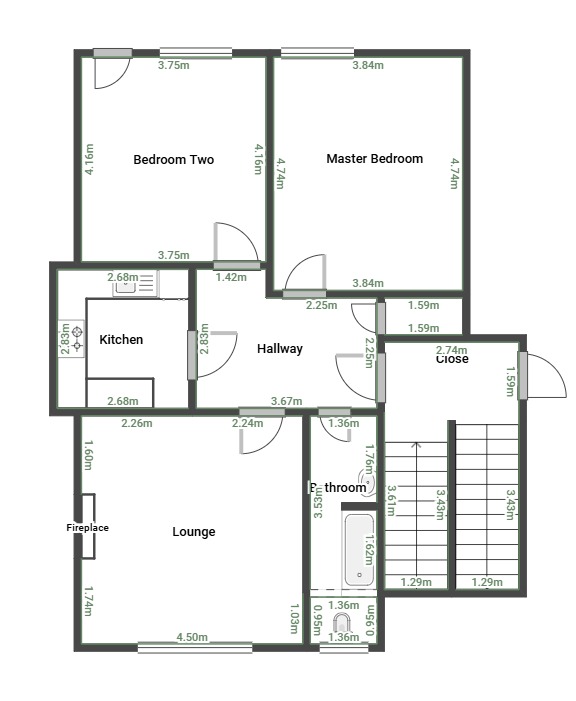 c, 22, Murdieston Street, Greenock floorplan