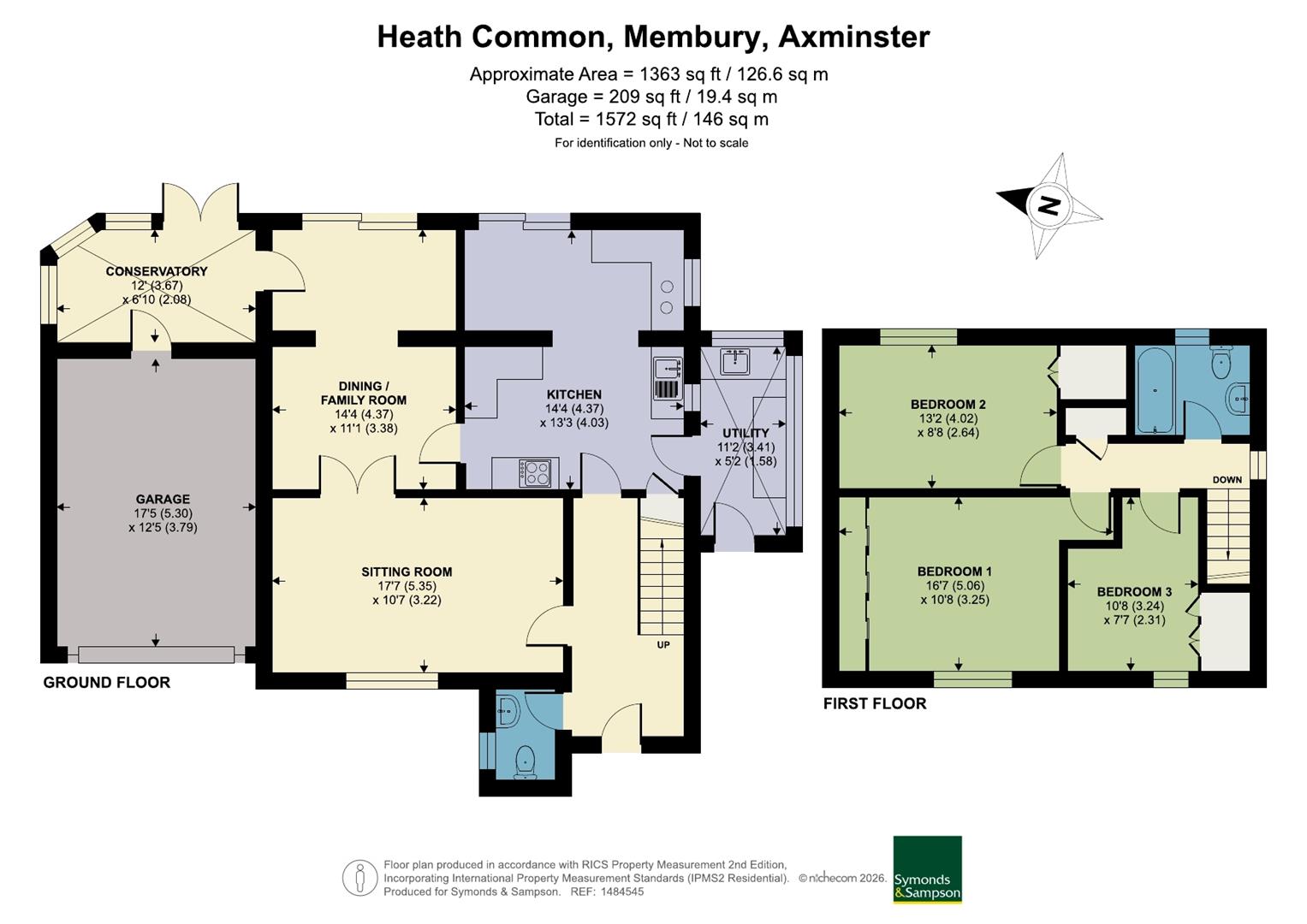 1, Heath Common, Axminster floorplan
