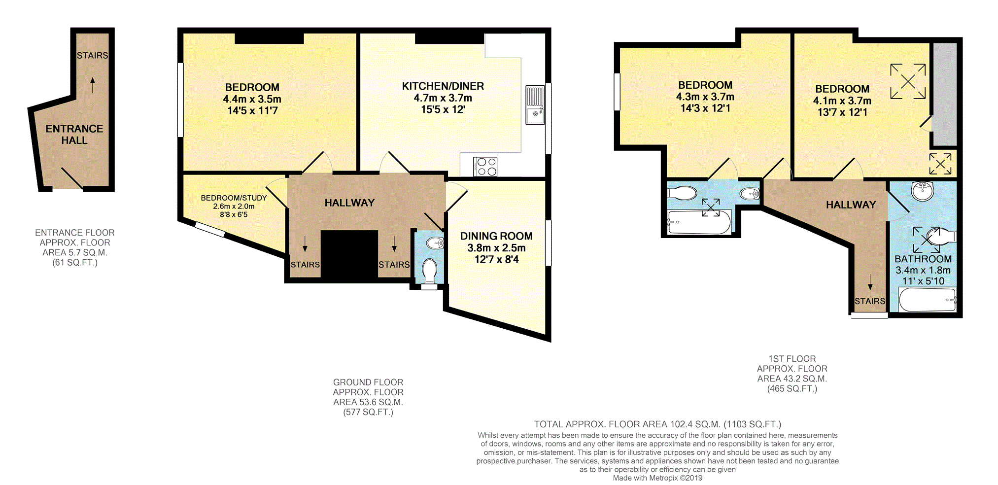 3 Bedrooms Flat to rent in Tempest Road, Leeds LS11