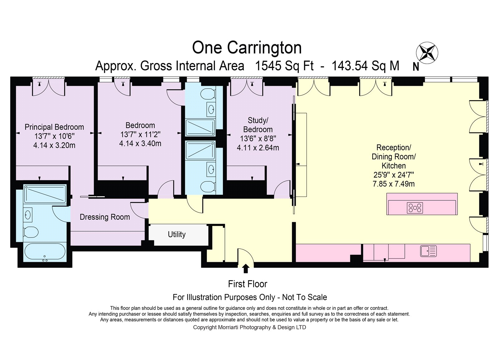 Flat 6, 1, Carrington Street, London floorplan