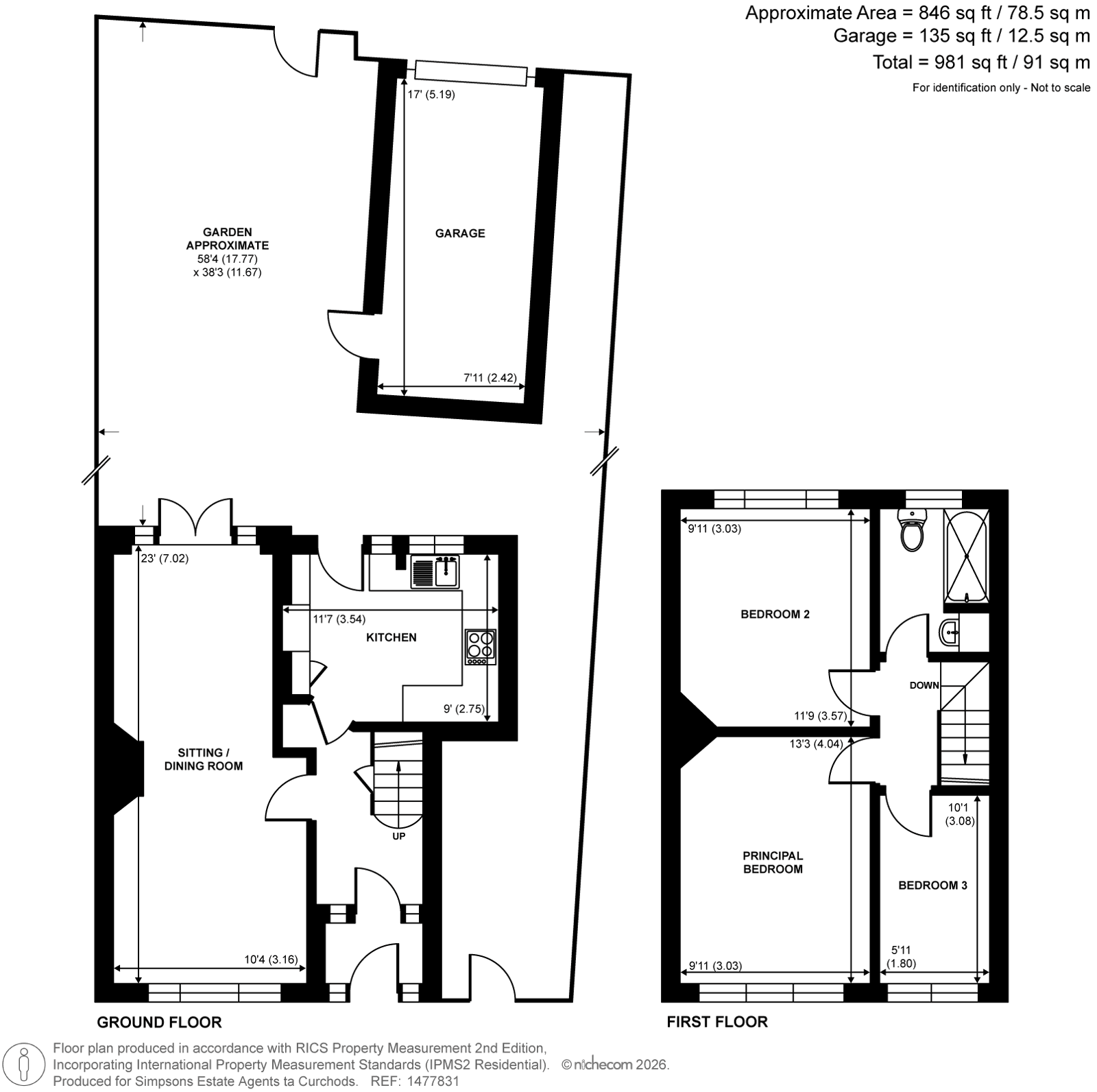 20, Rose Walk, Surbiton floorplan
