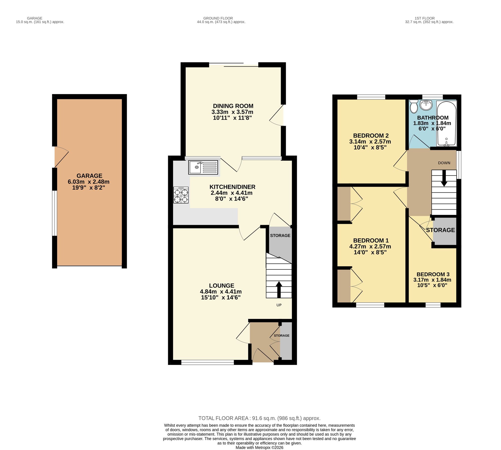 12 Southfields, Chesterfield floorplan