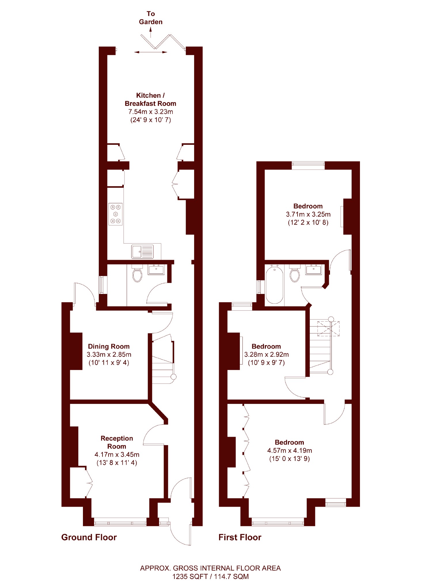 138, Eswyn Road, London floorplan