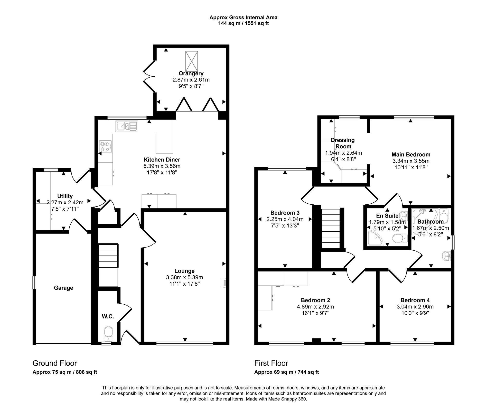 1 The Beacons, Wigan floorplan