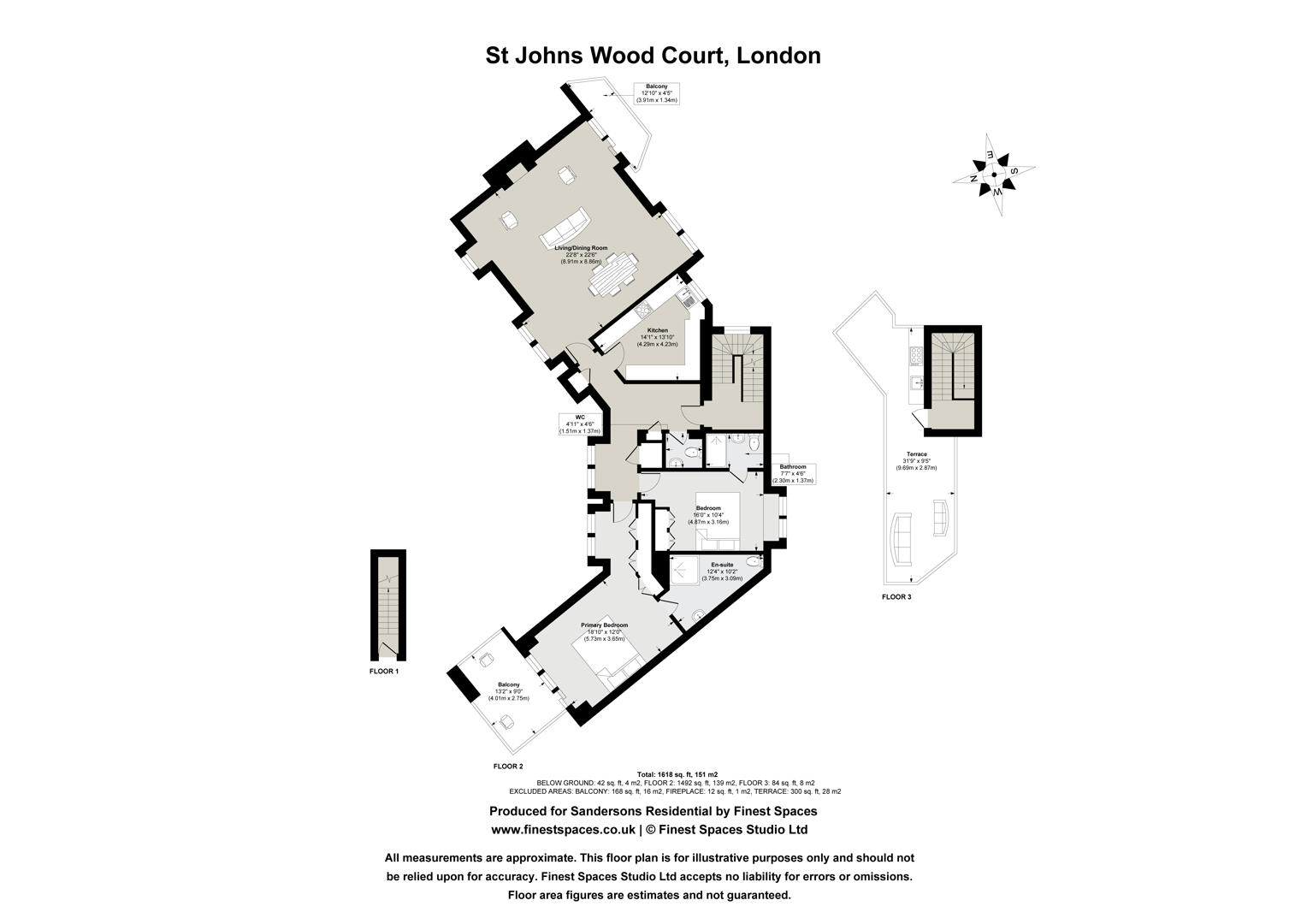 Penthouse G, St. Johns Wood Court, St. Johns Wood Road, London floorplan
