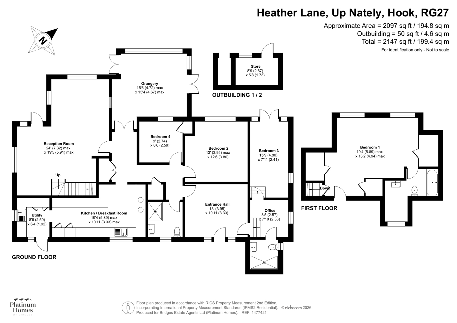 Fieldside,, Heather Lane, Hook floorplan