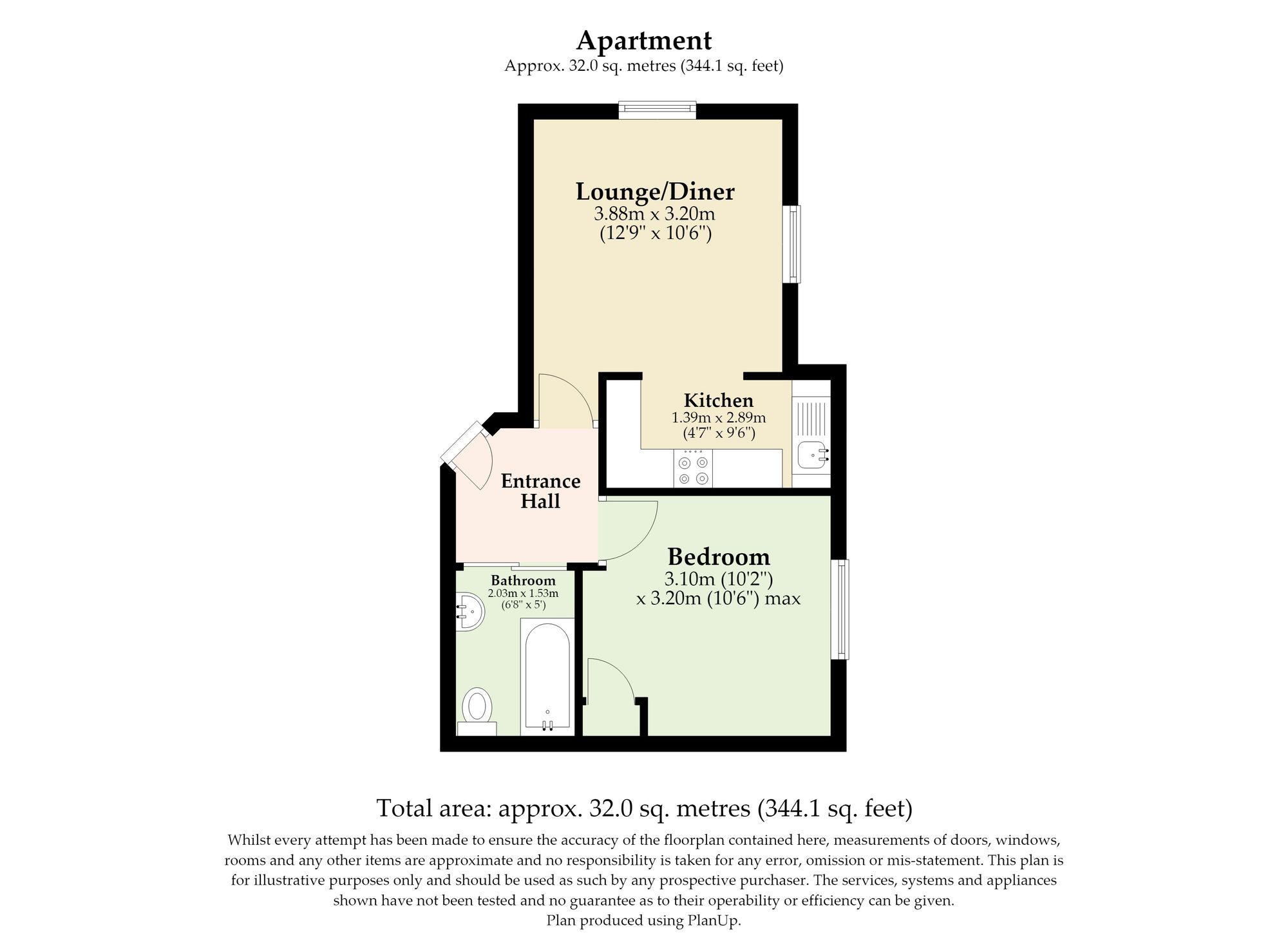 Flat 5, 4 Cabbell Road, Cromer floorplan