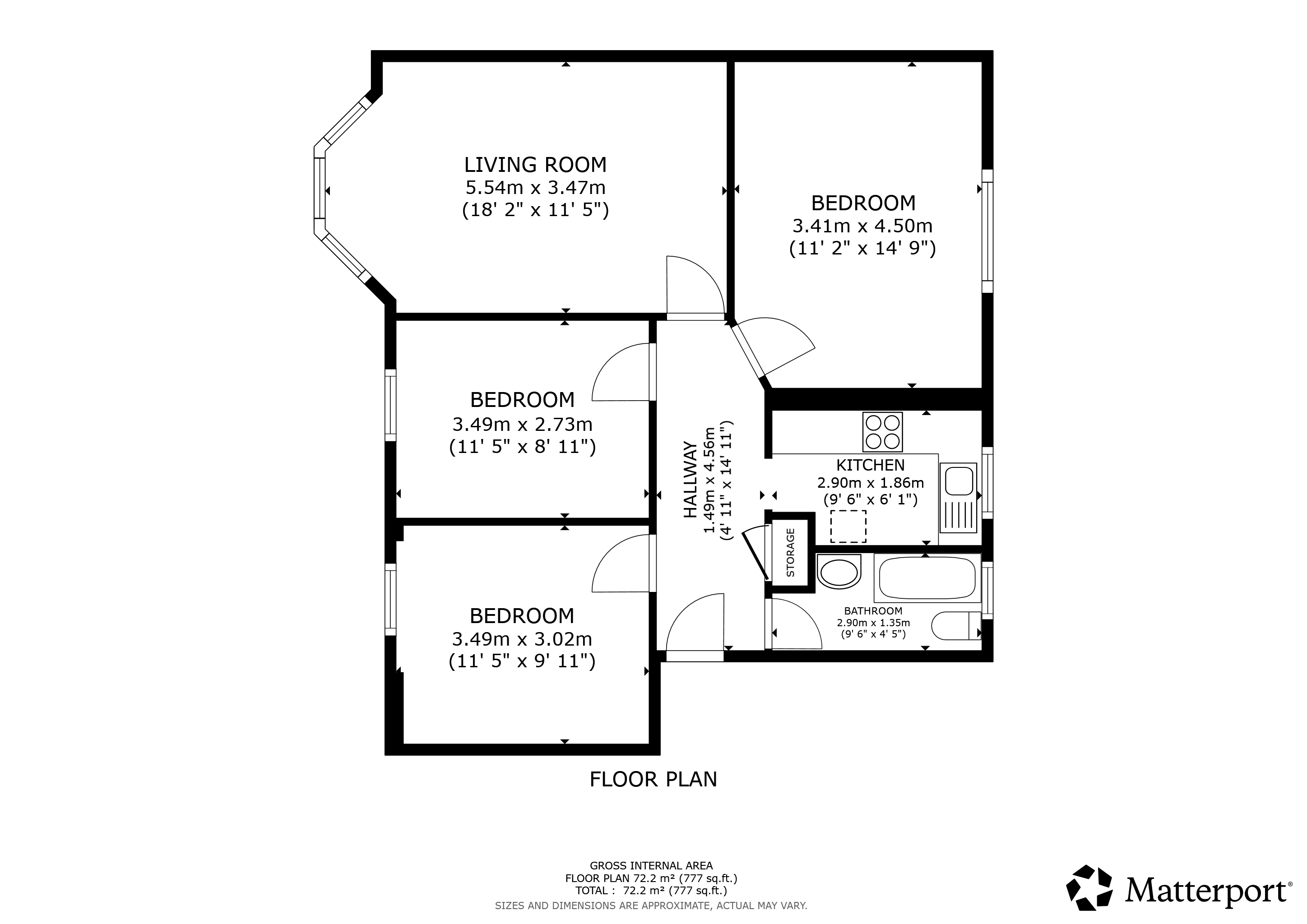 201, Earl Street, Flat 2/2, Scotstoun floorplan