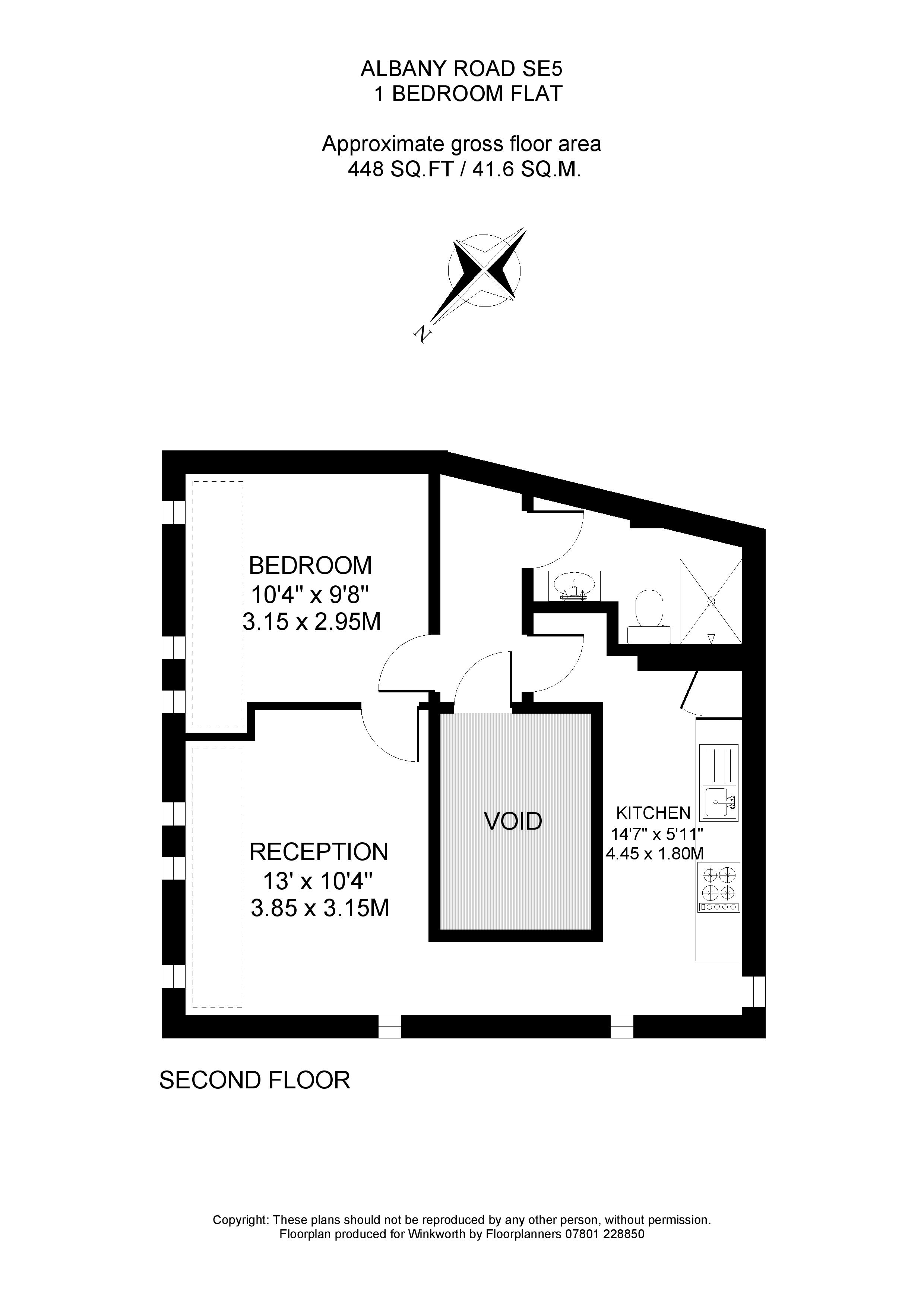 Flat 3, 416, Albany Road, London floorplan