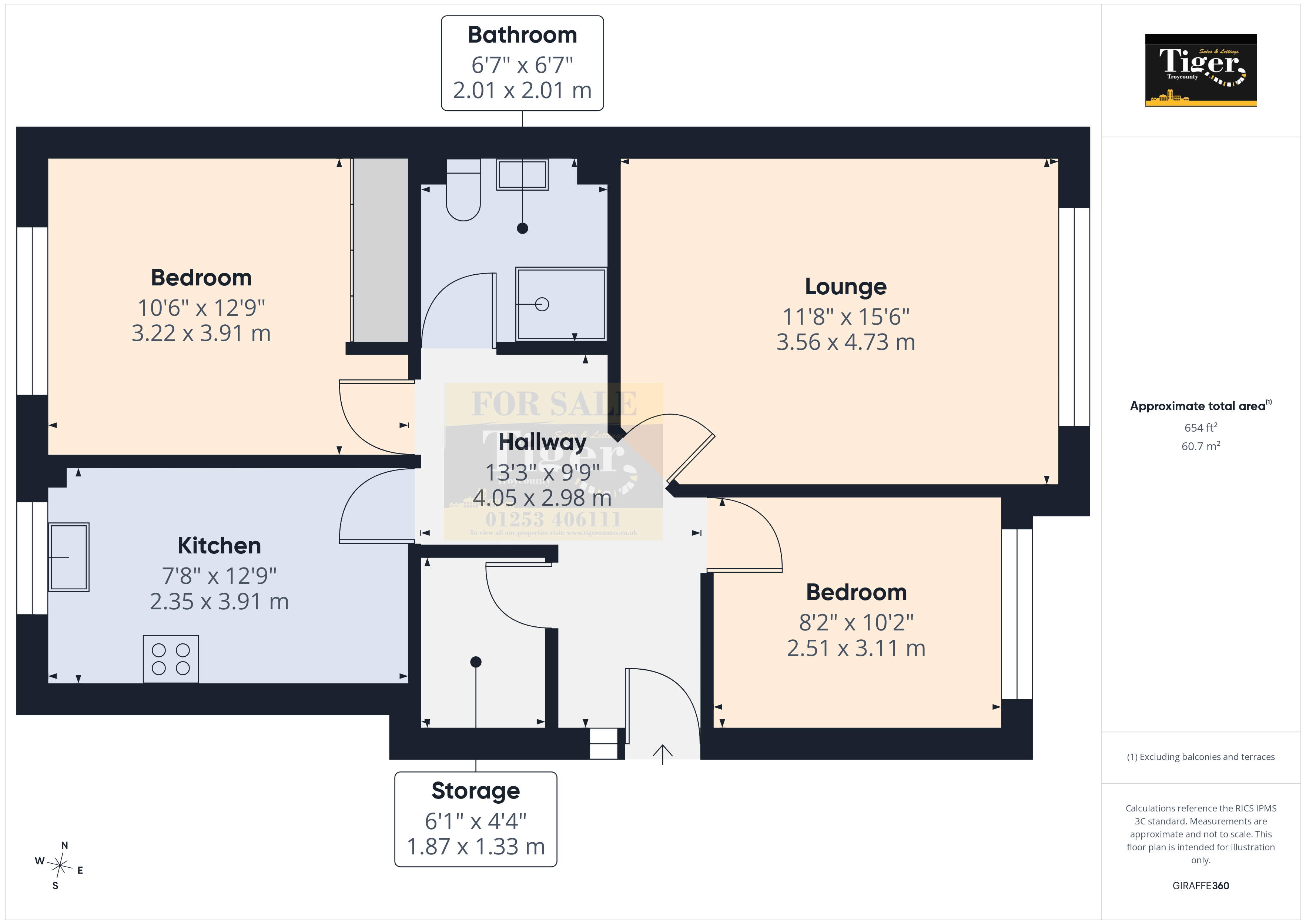 Flat 2, Garfield Court, 22, Elterwater Place, Blackpool floorplan