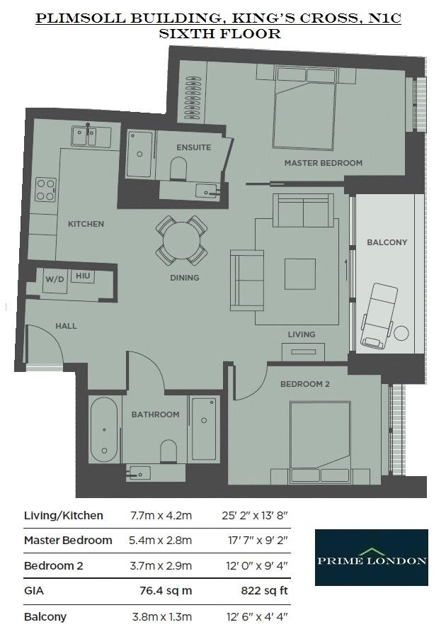 2 Bedrooms Flat for sale in Plimsoll Building, 1 Handyside Street, King's Cross N1C