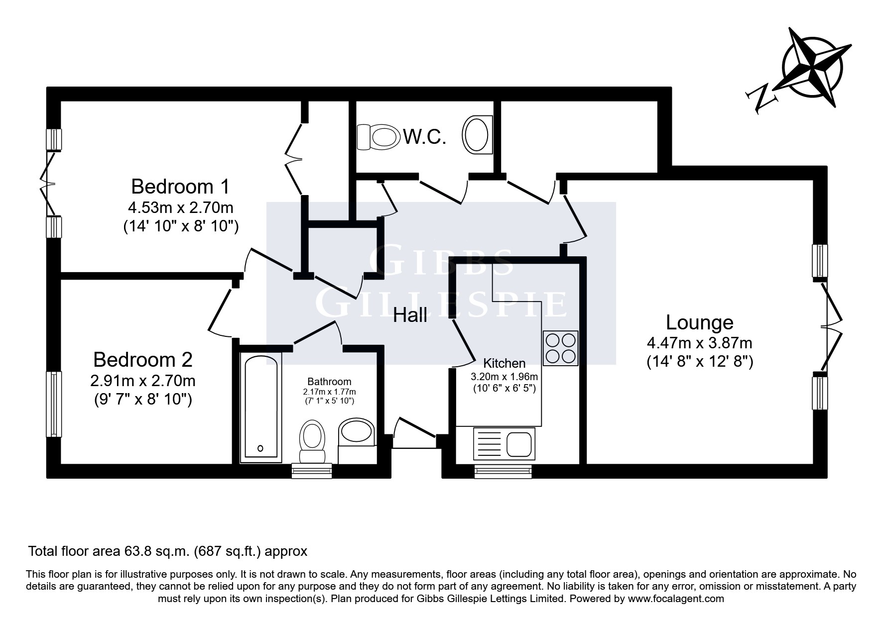 Flat 1, Stamford Court, Pinner floorplan