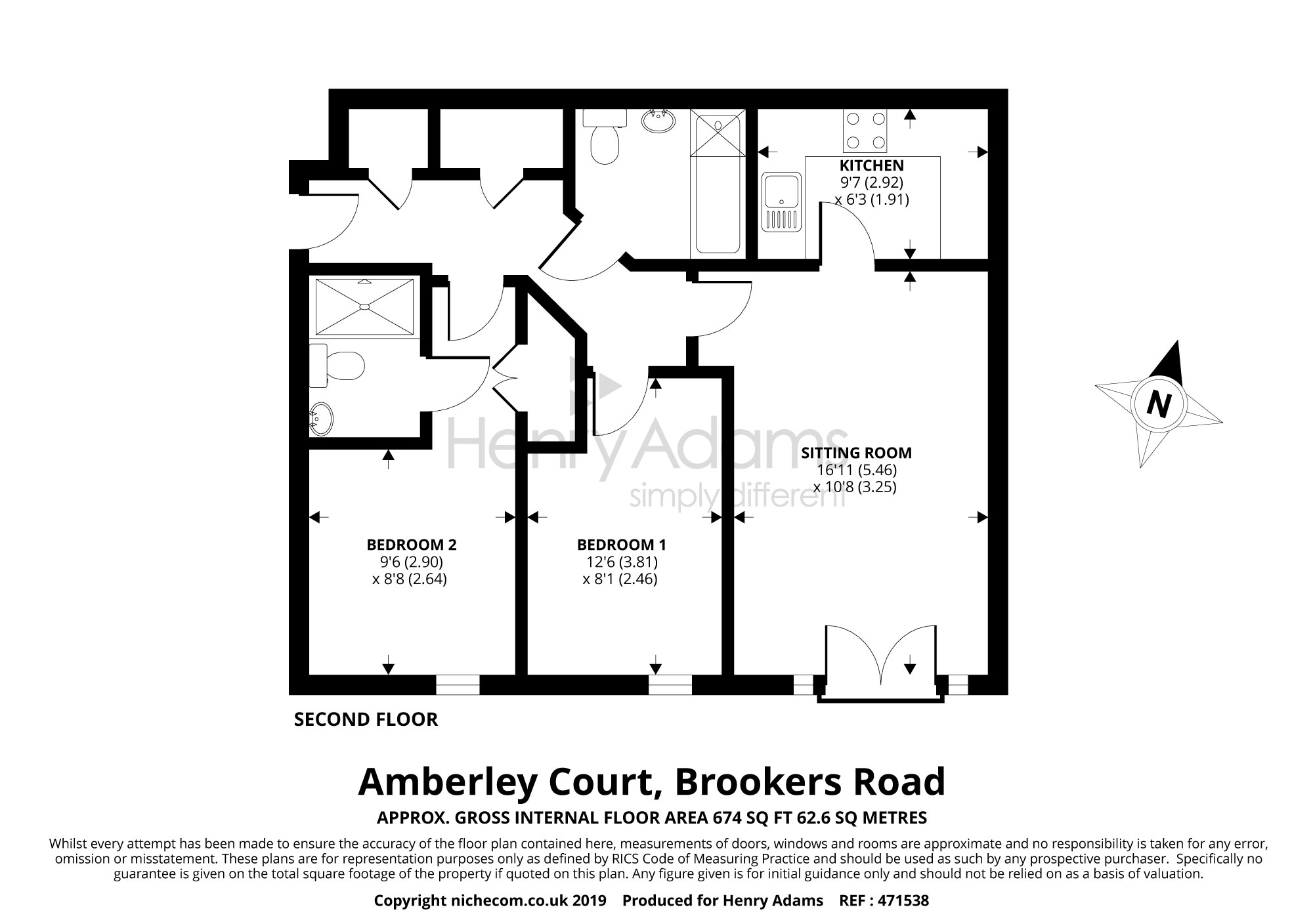 2 Bedrooms Flat to rent in Amberley Court, Brooker's Road, Billingshurst RH14