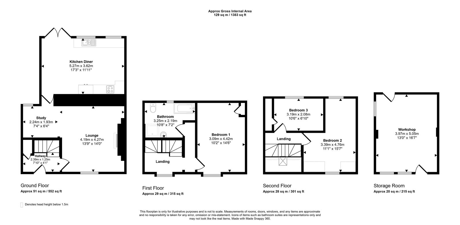 7, Gower Street, Brora floorplan