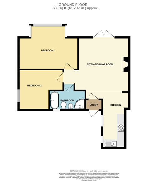 2 Merrist Court, 14 Douglas Avenue, Exmouth floorplan