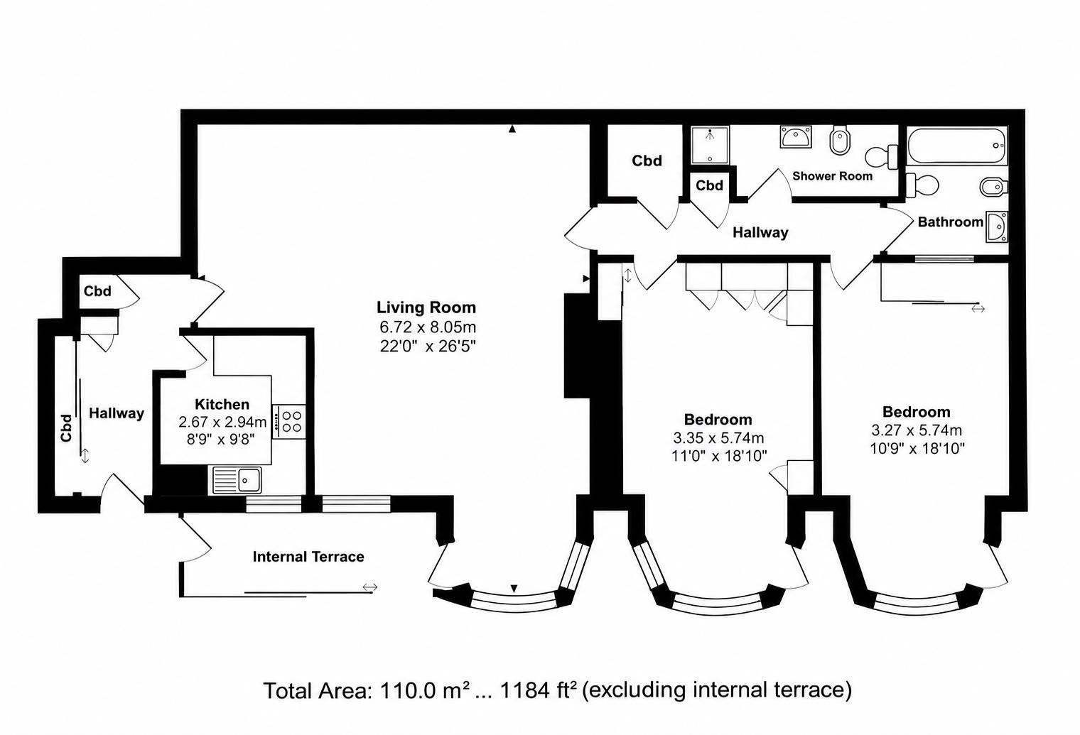 Kingsway Court, Queens Gardens, Hove floorplan