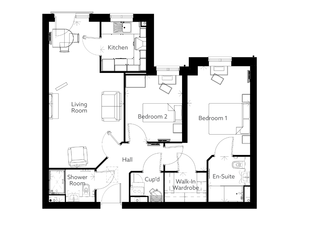 Apartment 33 Glebe Court,, Glebe Court, Romsey floorplan