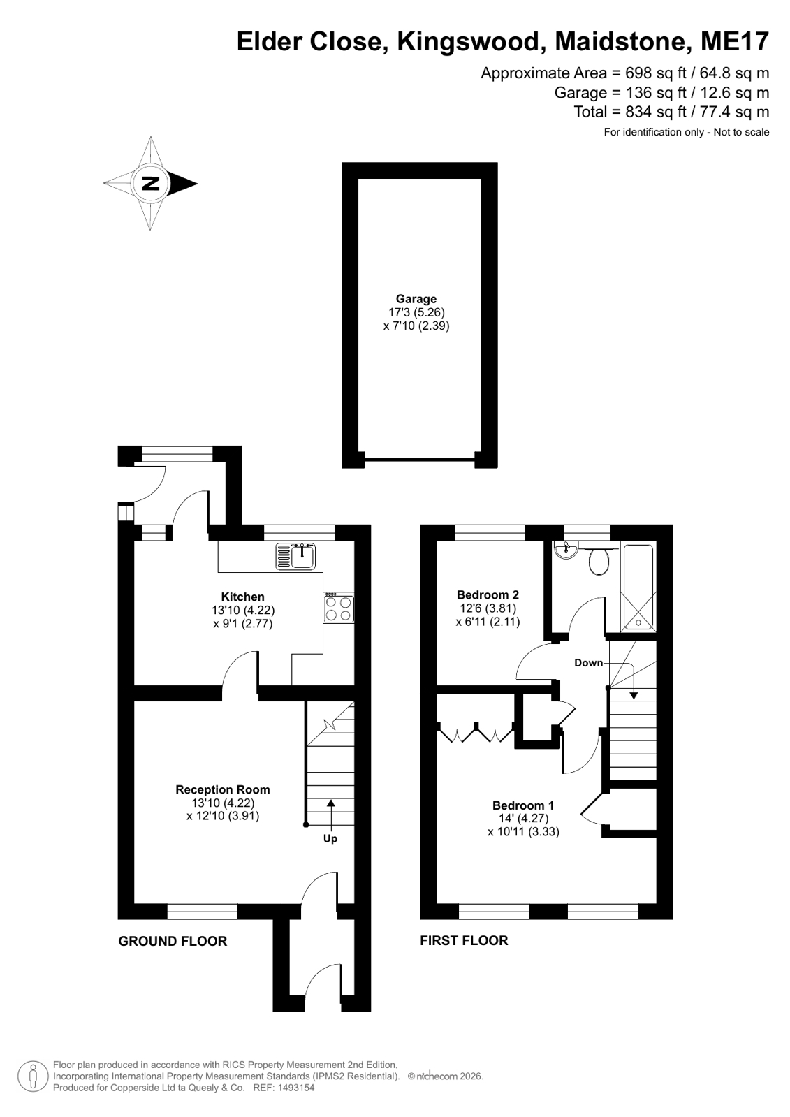 42, Elder Close, Maidstone floorplan