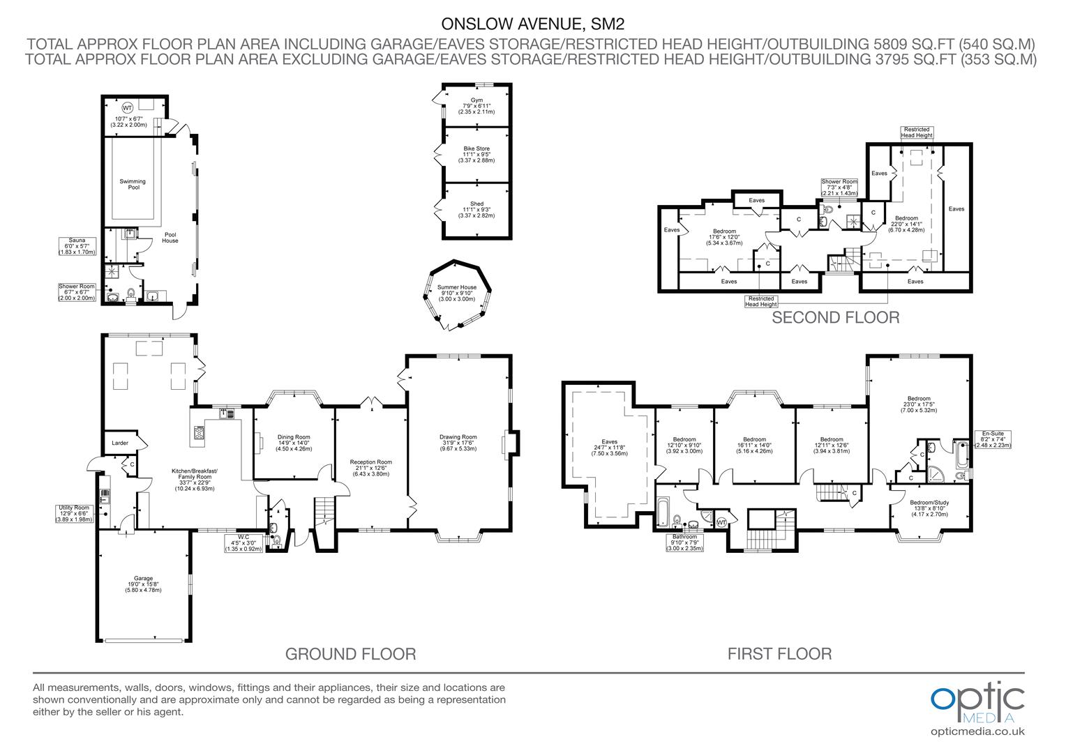 Wychwood, 25, Onslow Avenue, South Cheam floorplan