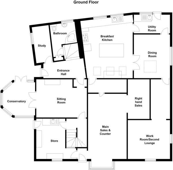 The Post Office & Convenience Stores, Main Street, Doncaster floorplan