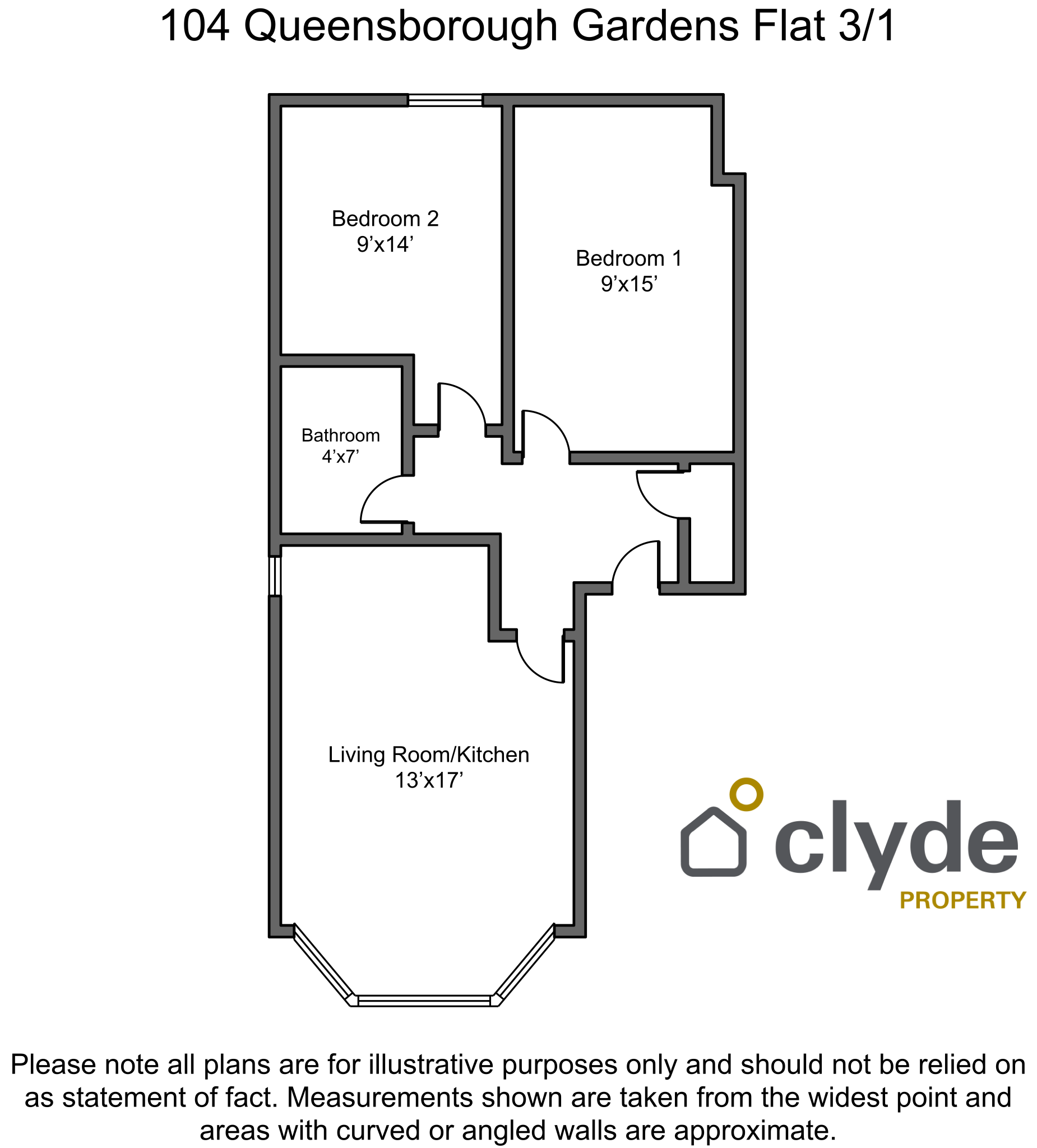 104, Queensborough Gardens, Hyndland floorplan