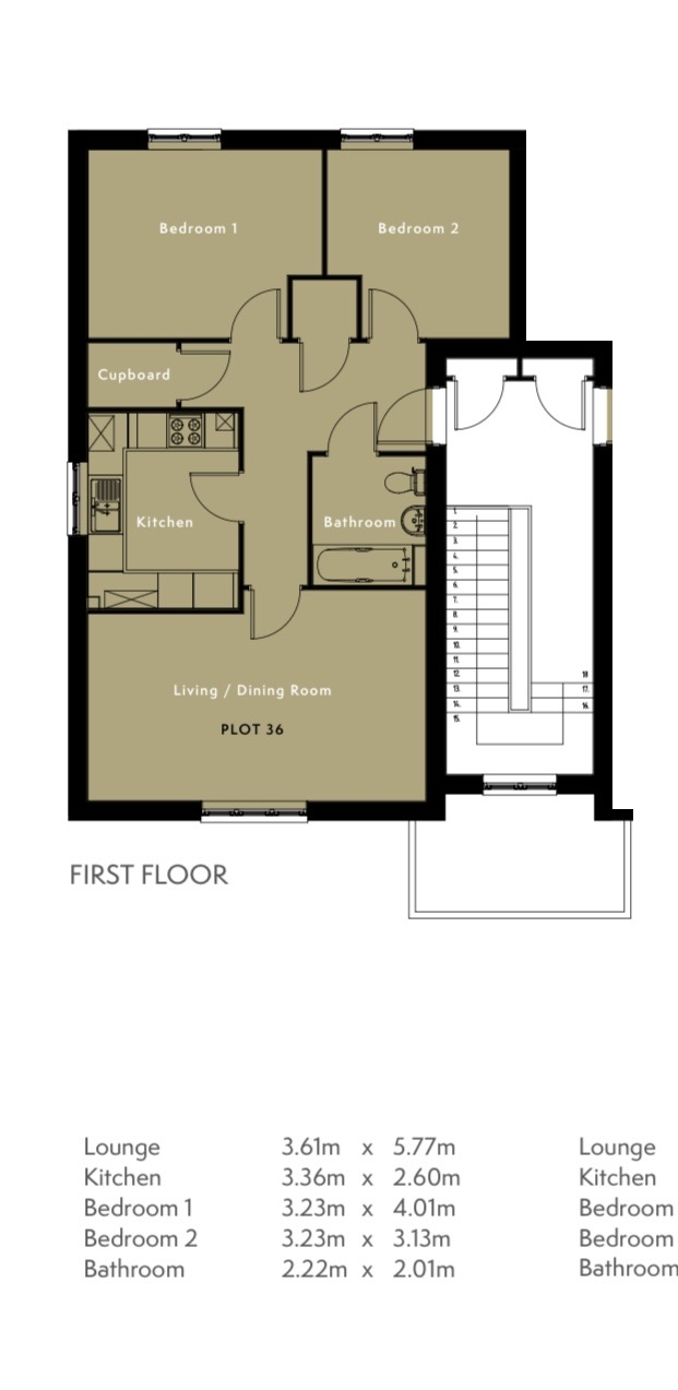 Flat C, Ashford floorplan