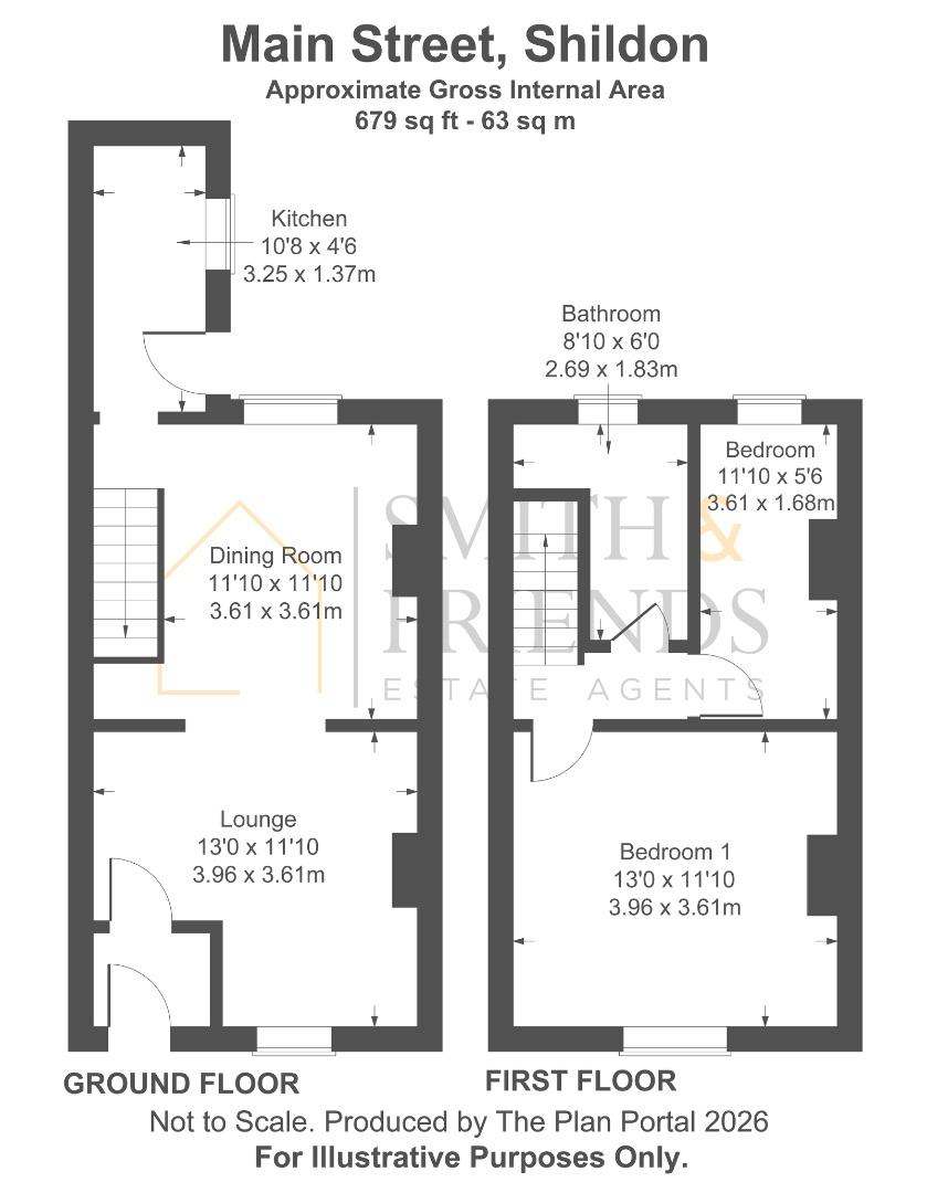 62, Main Street, Shildon floorplan