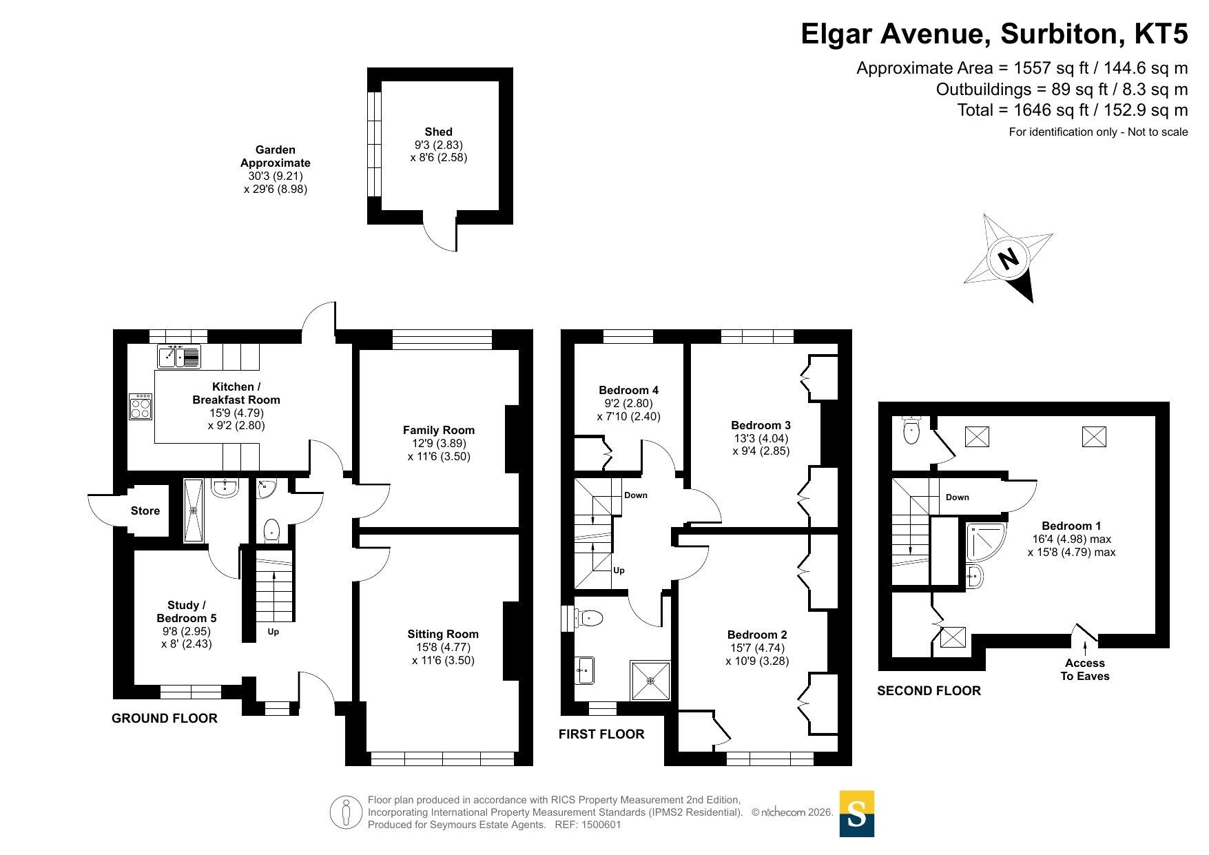 55, Elgar Avenue, Surbiton floorplan