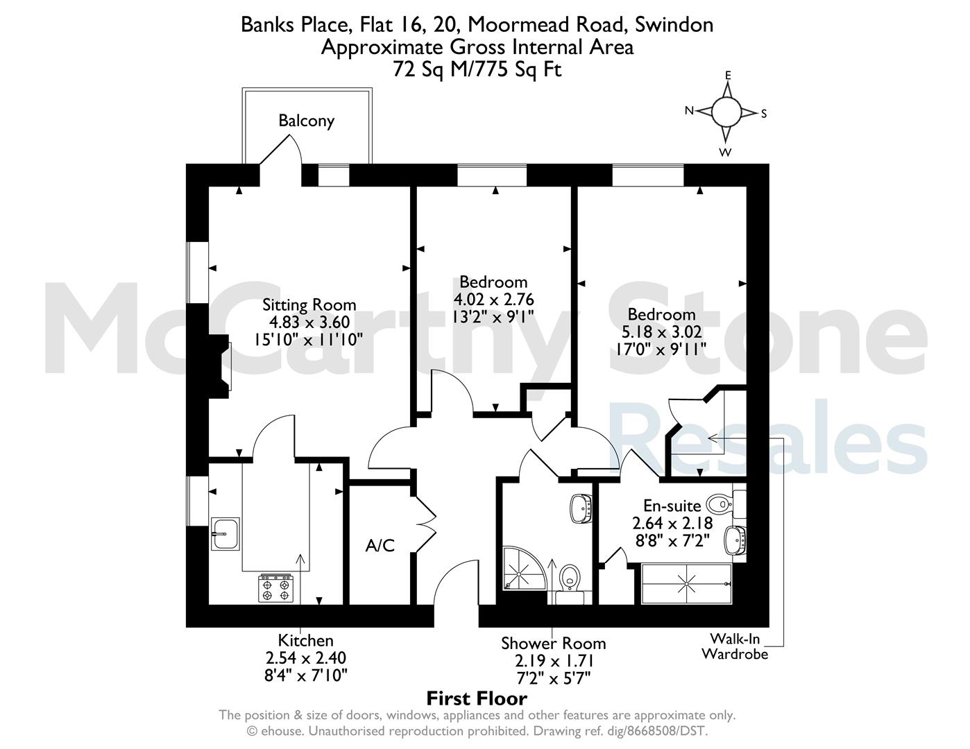 16 Banks Place, Moormead Road, Wroughton, Swindon floorplan