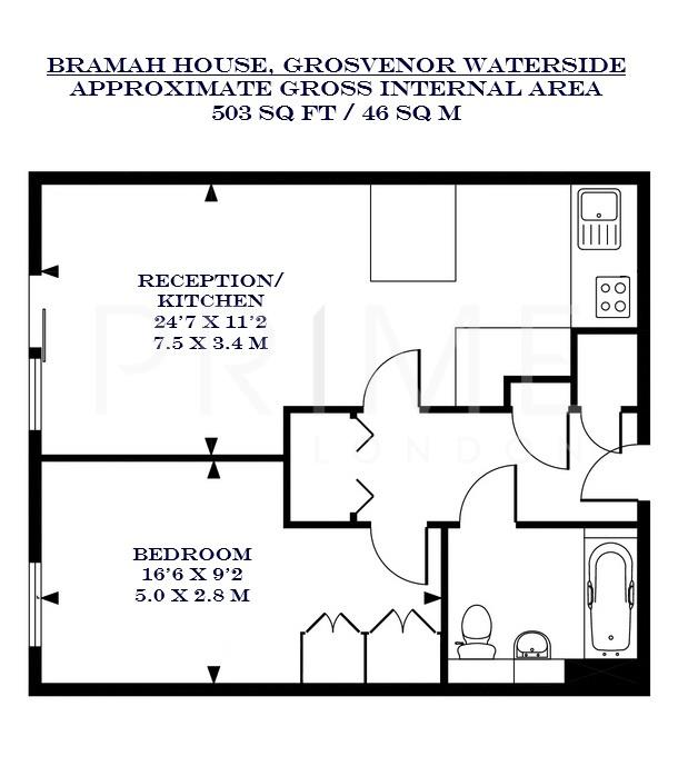 32, Bramah House, Grosvenor Waterside floorplan